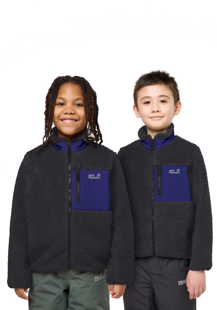 Jack Wolfskin Fleecejacke "ICE CURL JACKET K" mit Eingrifftaschen und Brusttaschen, atmungsaktiv, winddicht