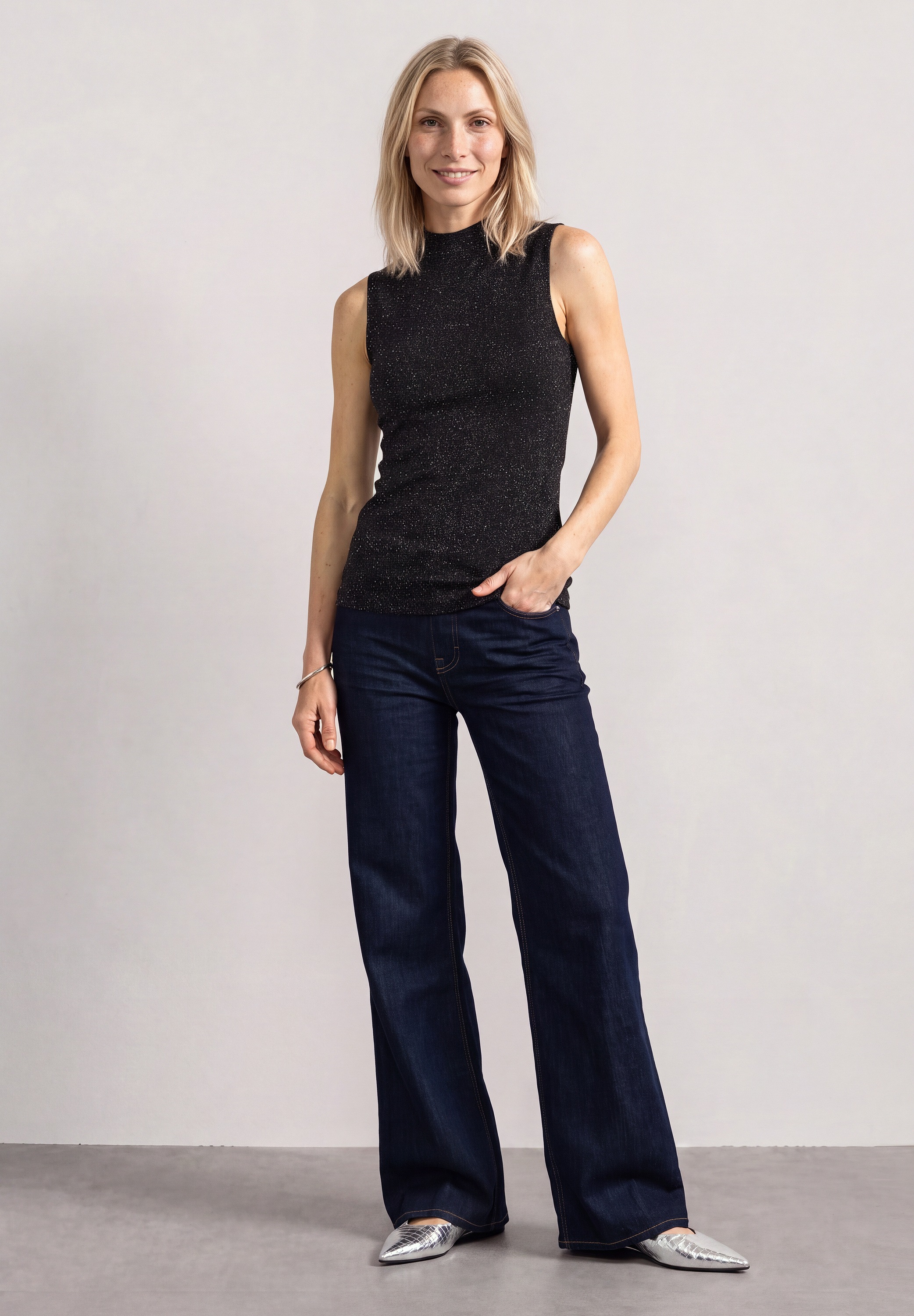 STREET ONE Shirttop aus softem Materialmix