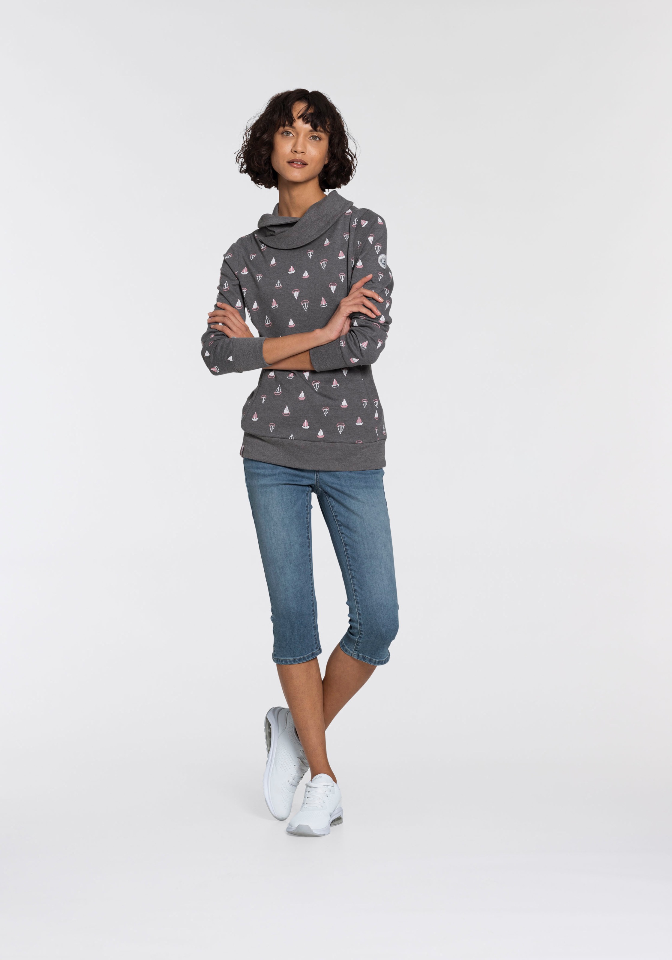 KangaROOS Damen Capri-Jeans mit Gürtel 3