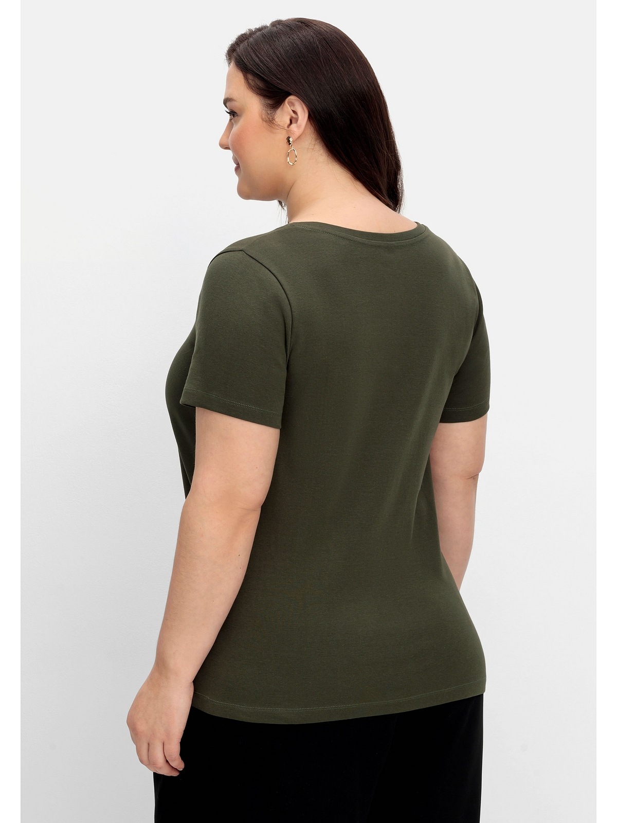 Sheego T-Shirt »Große Größen«, aus fein gerippter Qualität