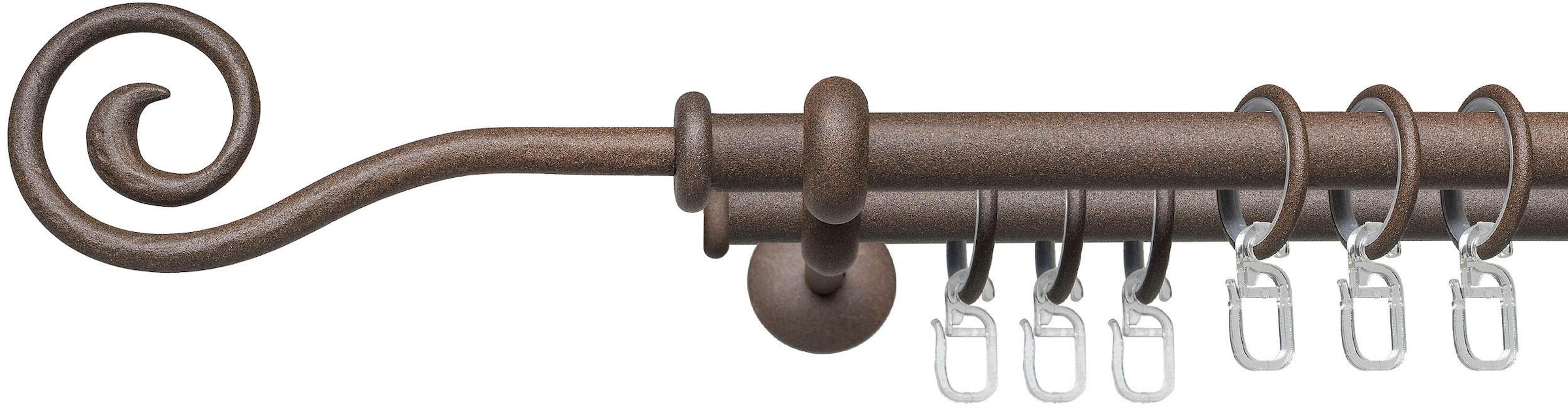 Liedeco Gardinenstange "Esp Spirale" Ø 16 mm 2 läufig-läufig Fixmaß 2-läufi günstig online kaufen