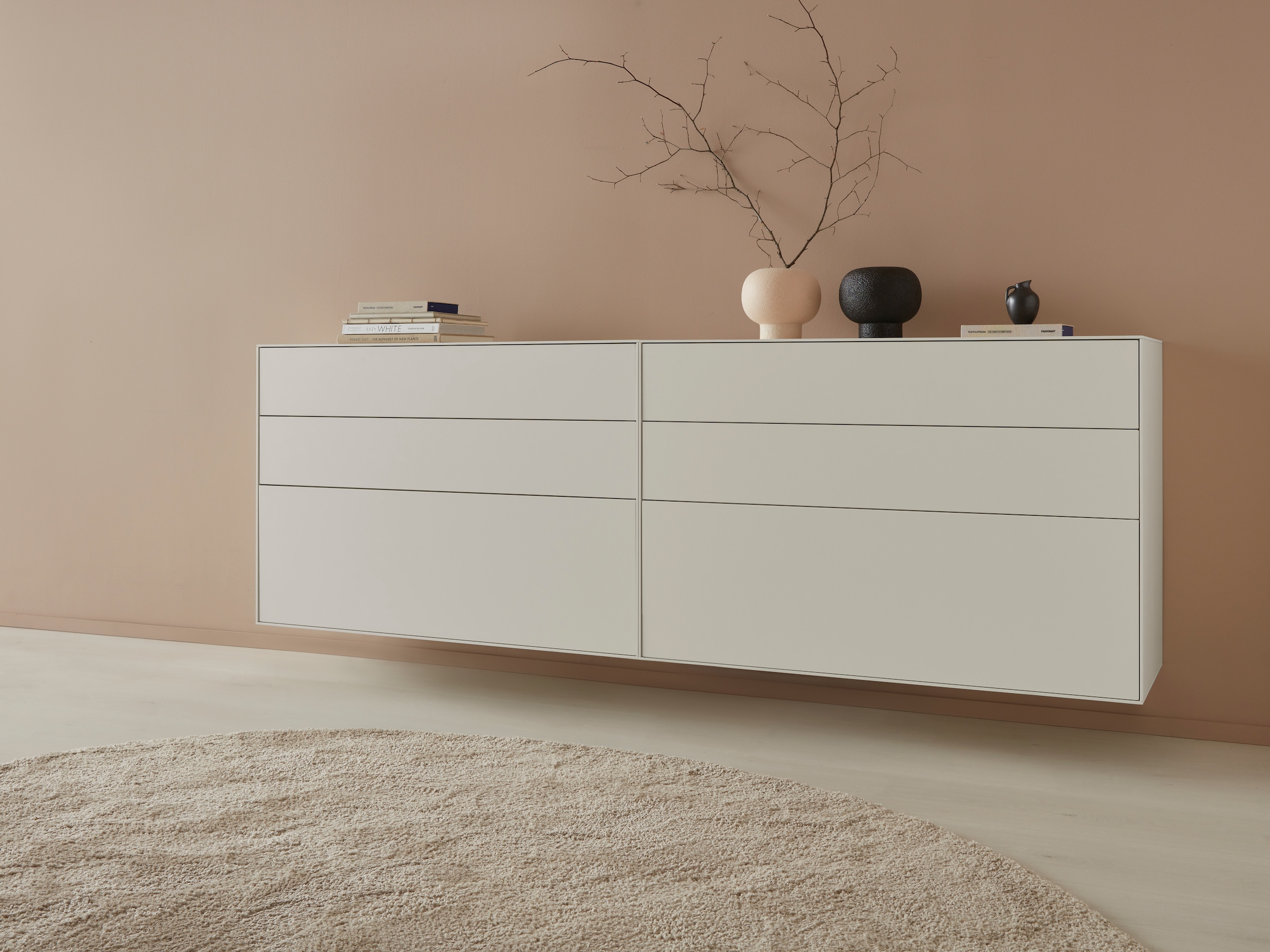 LeGer Home by Lena Gercke Sideboard "Essentials", (2 St.), Breite: 224cm, MDF lackiert, Push-to-open-Funktion