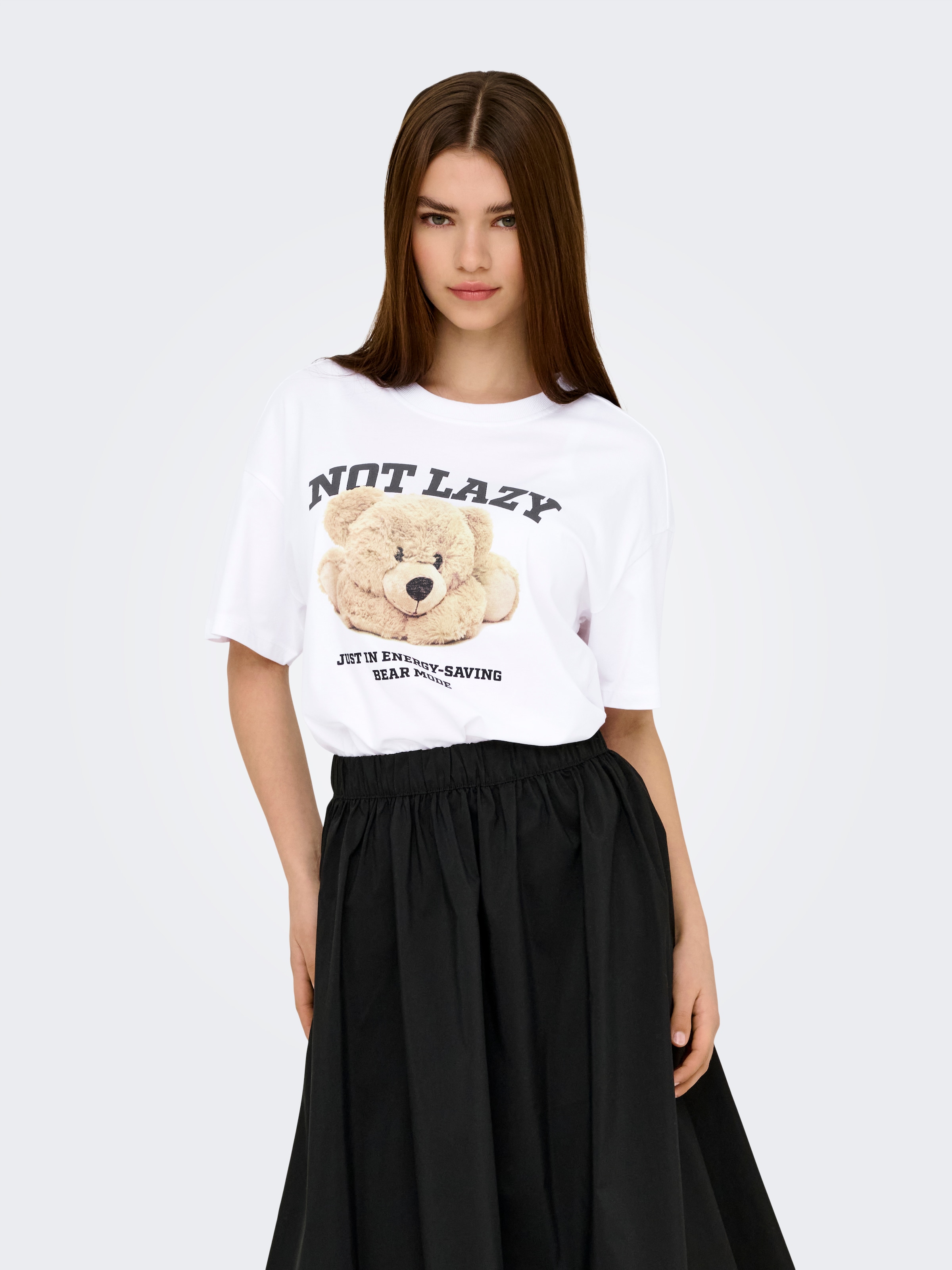 ONLY "ONLVIVVI LIFE S/S LOVELY TOP JRS" Baumwolle, regular fit, Rundhals günstig online kaufen