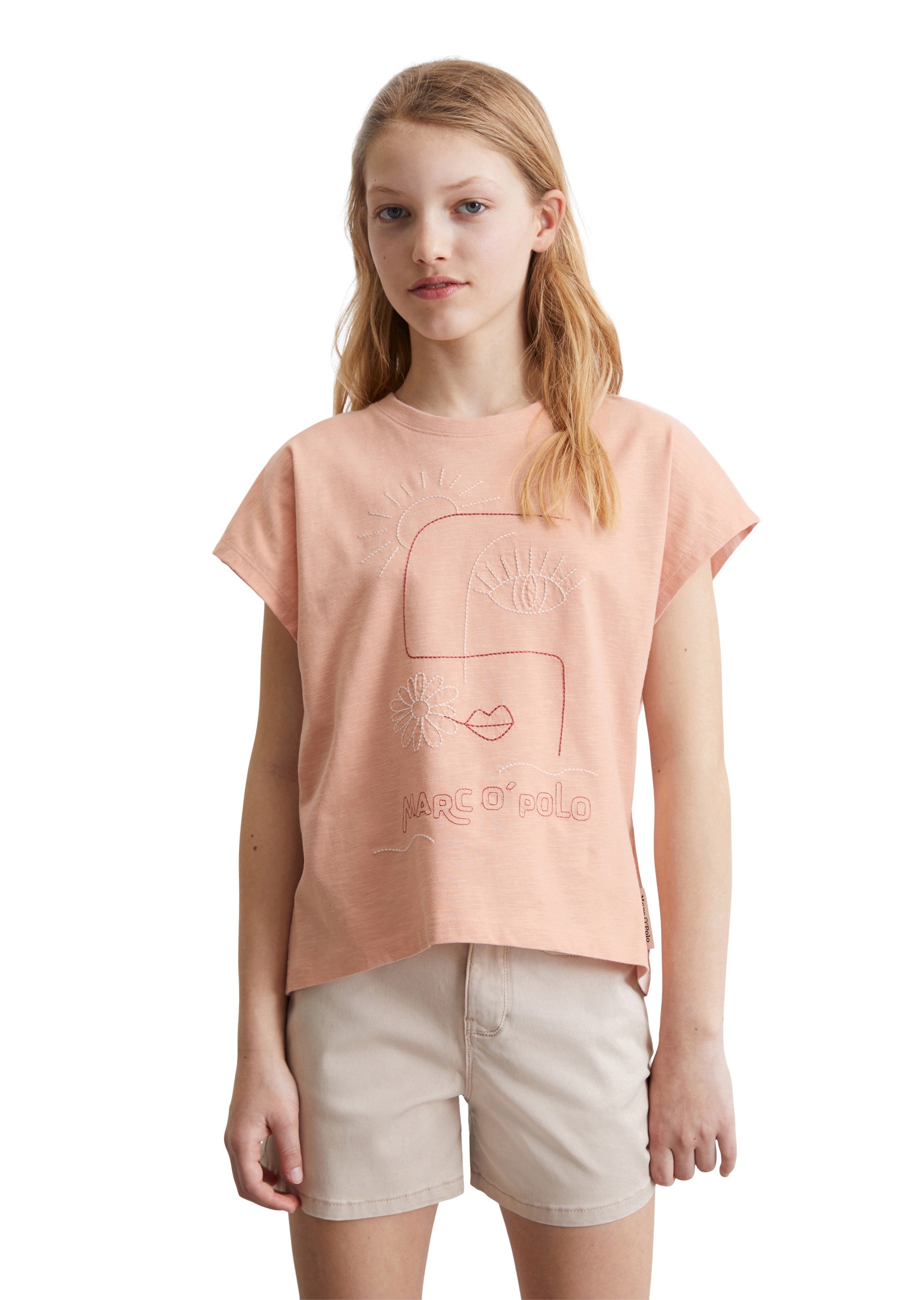 Marc O'Polo T-Shirt »mit dekorativer Stickerei«