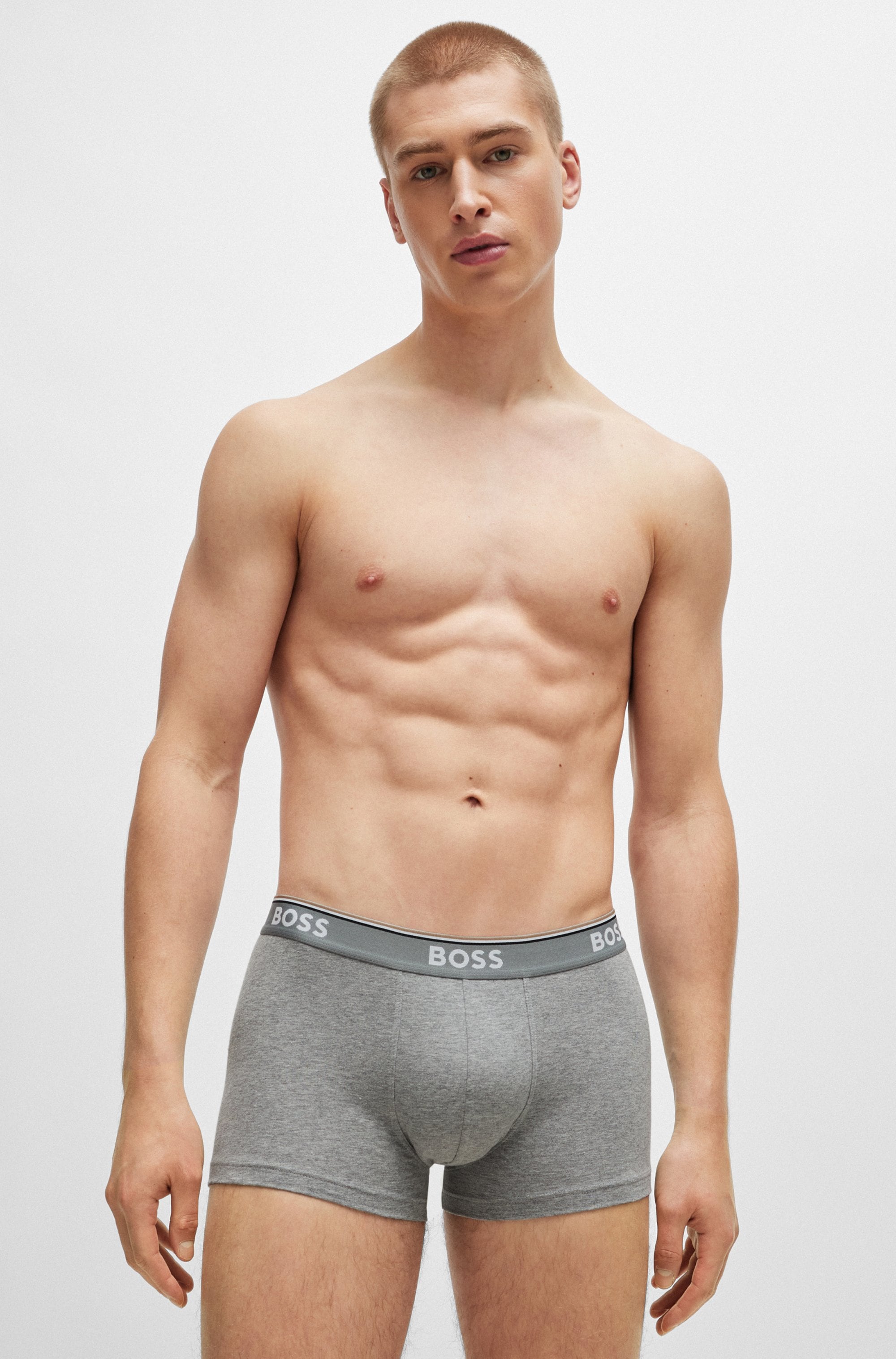 BOSS Boxer »TRUNK 3 PACK«, (3 St.), BOSS Schriftzug auf dem Bund