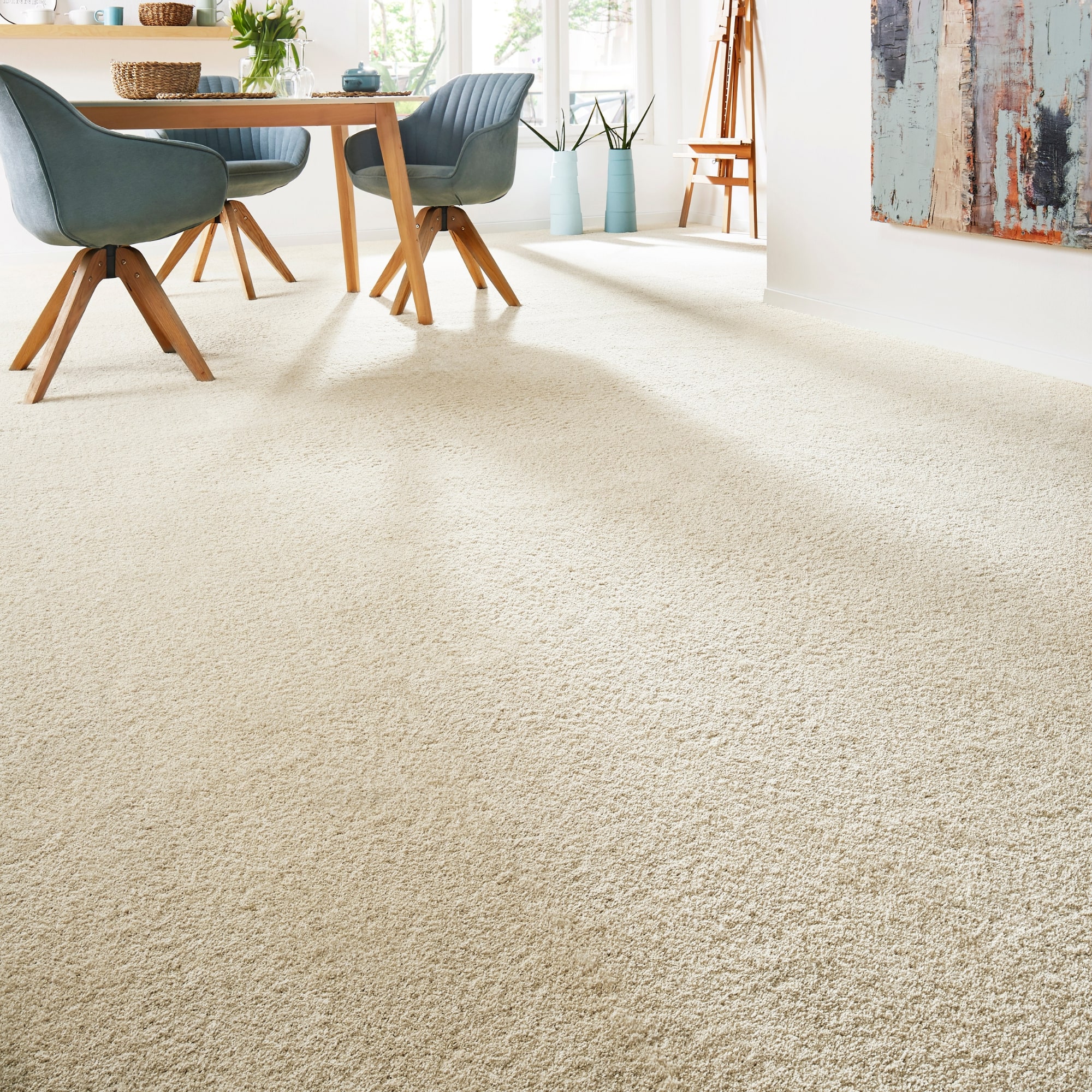 Andiamo Teppichboden "Softness, Velours, Gesamthöhe 17 mm, Luxusklasse LC5" rechteckig Uni Farben, Breite 400 cm, besonders weich, Wohnzimmer, Schlafzimmer