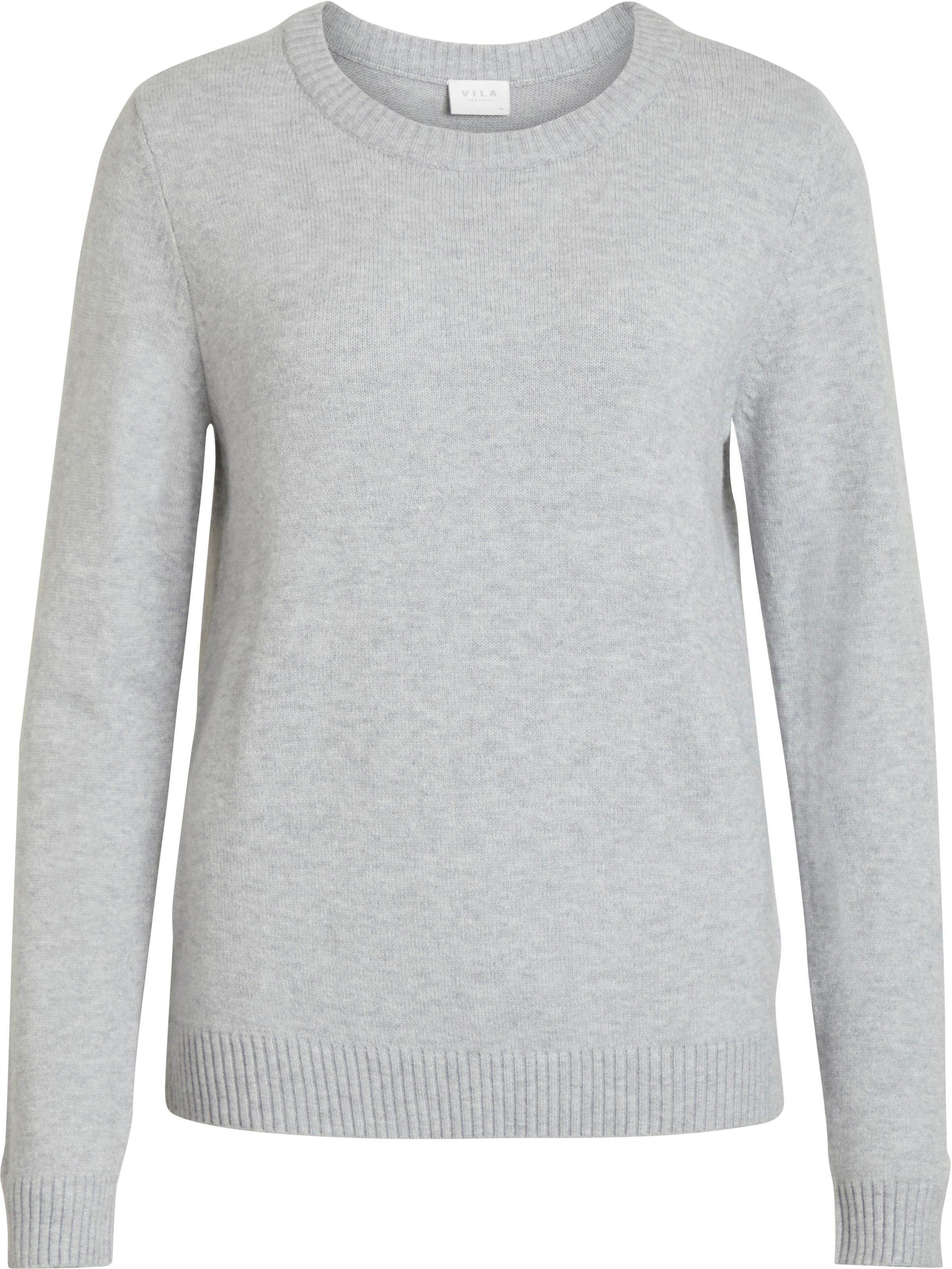 Vila Rundhalspullover »VIRIL-O-PULLI« Feinstrick mit feinen Strickdetails