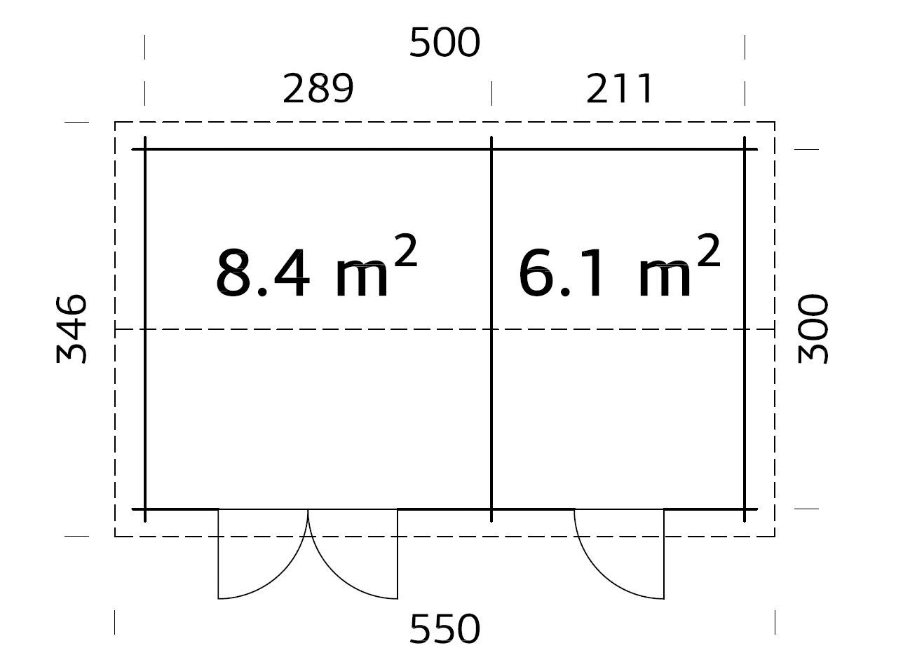Palmako Gerätehaus »Jari«, transparent