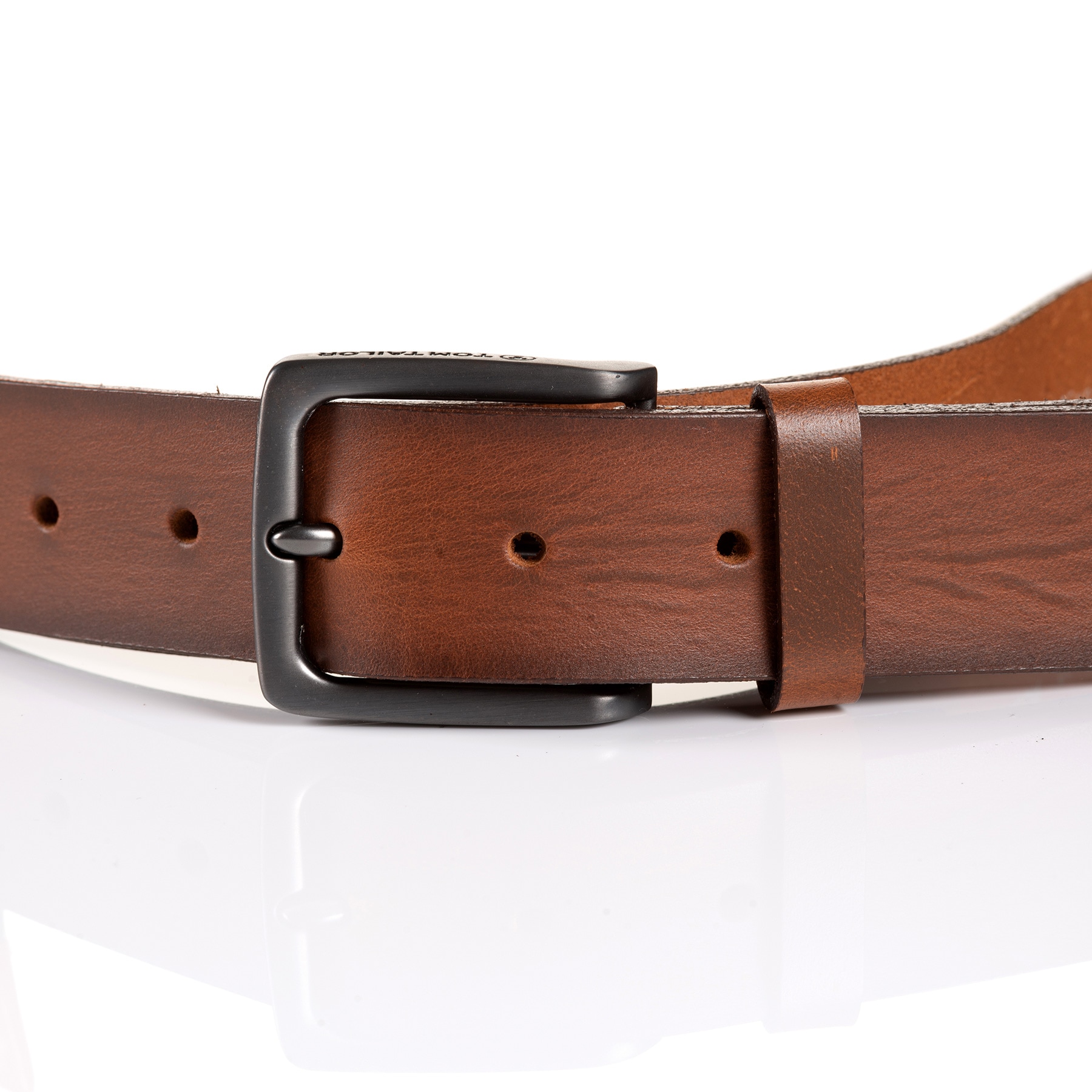 TOM TAILOR Ledergürtel »TTSCOTT«, 3,5 cm breit, Herrengürtel, Jeans und Casual, bis Gr. 120