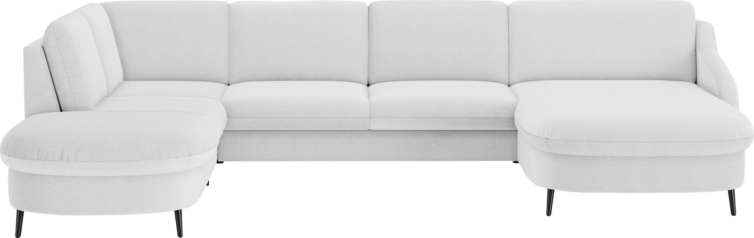 Wohnlandschaft SIT & MORE "Soul U-Form", silber, B:356cm H:90cm T:239cm, 100% Polyester, Sofas, Wohnlandschaft, wahlweise mit Bettfunktion und Bettkasten oder Schubkasten 10