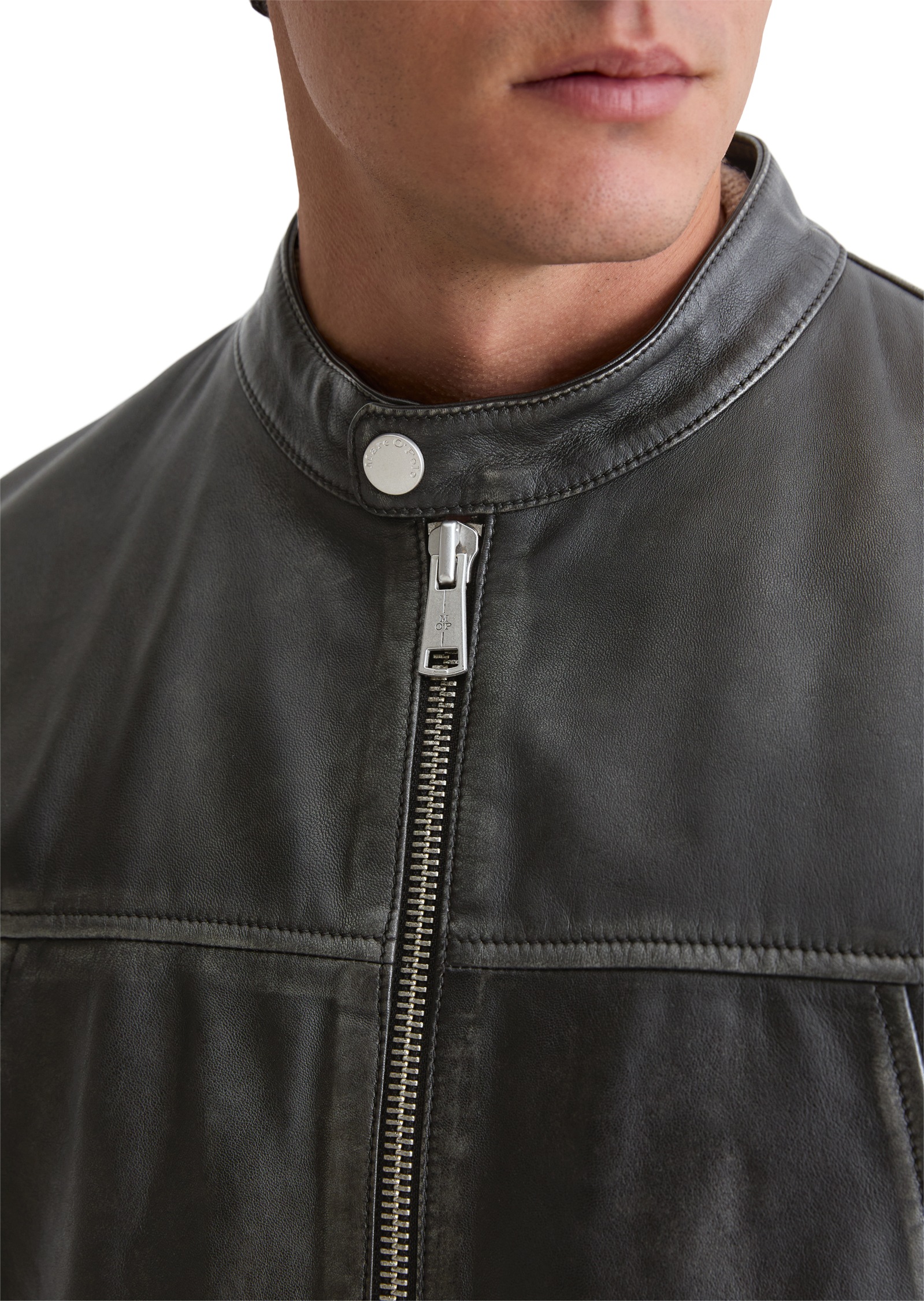 Thumbnail - Marc OPolo Lederjacke "im Biker-Style regular fit aus edlem Lammleder"