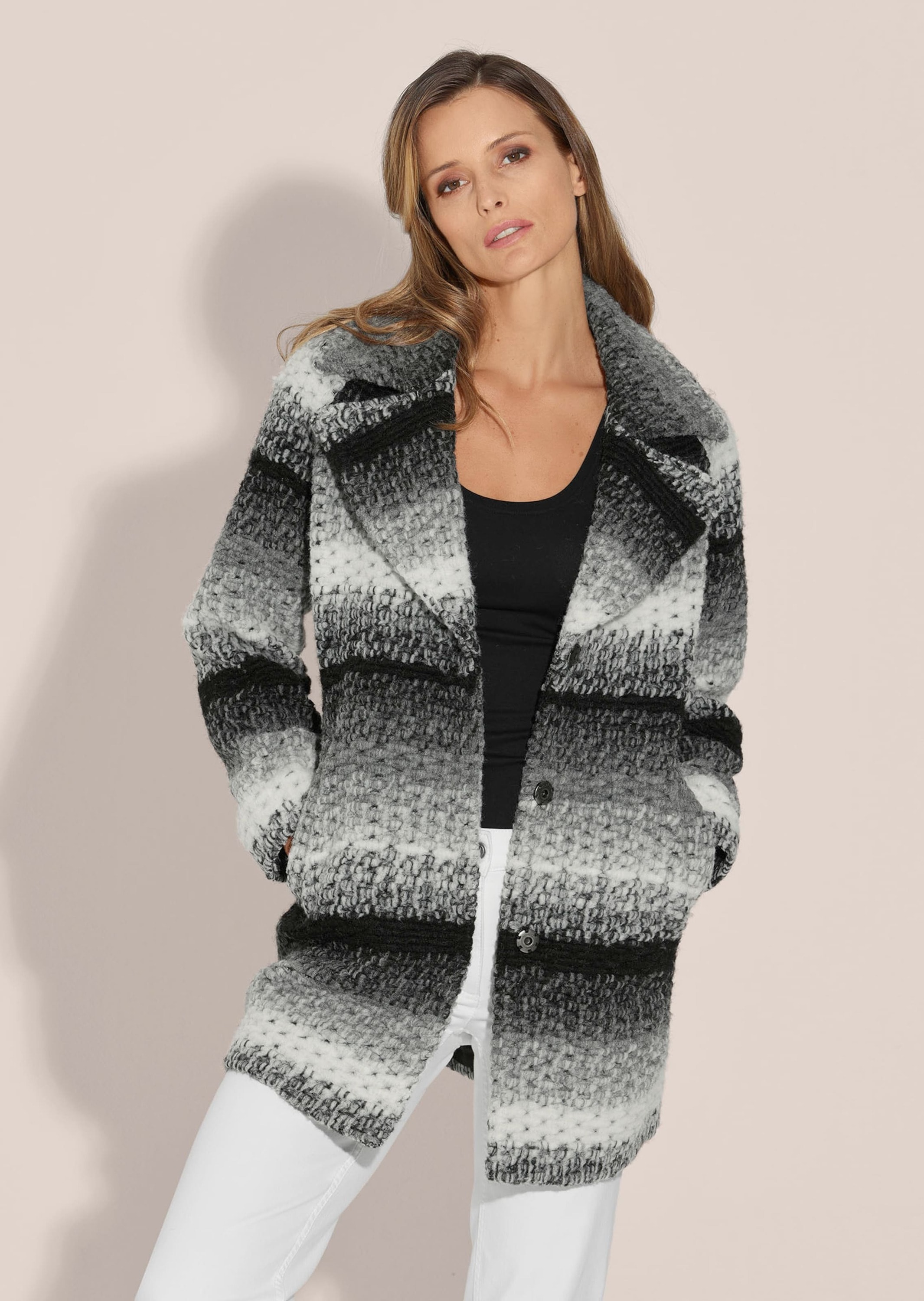 MADELEINE Outdoorjacke »Jacke Longjacke in Struktur-Qualität«