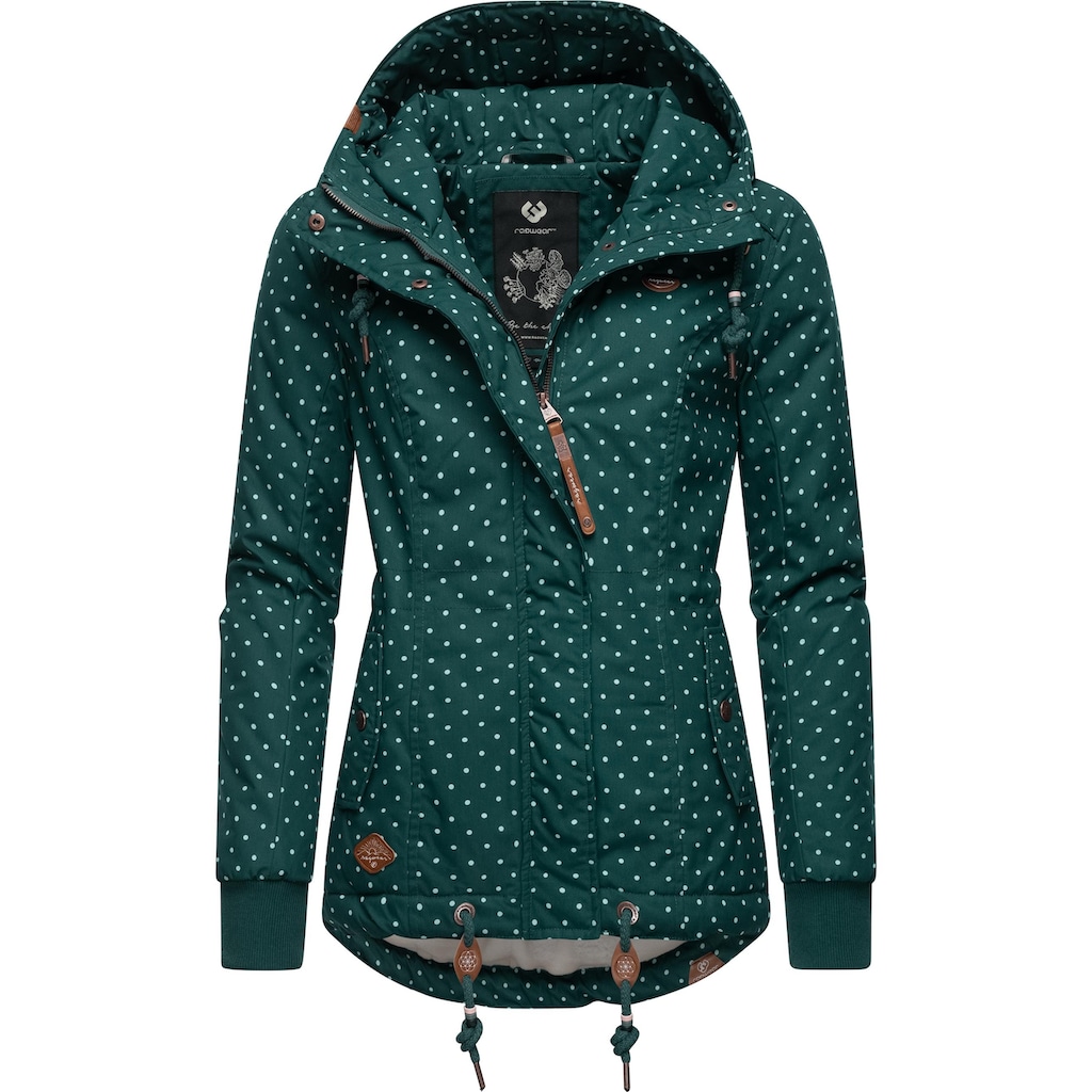 Ragwear Winterjacke »Danka Dots Intl.«, mit Kapuze