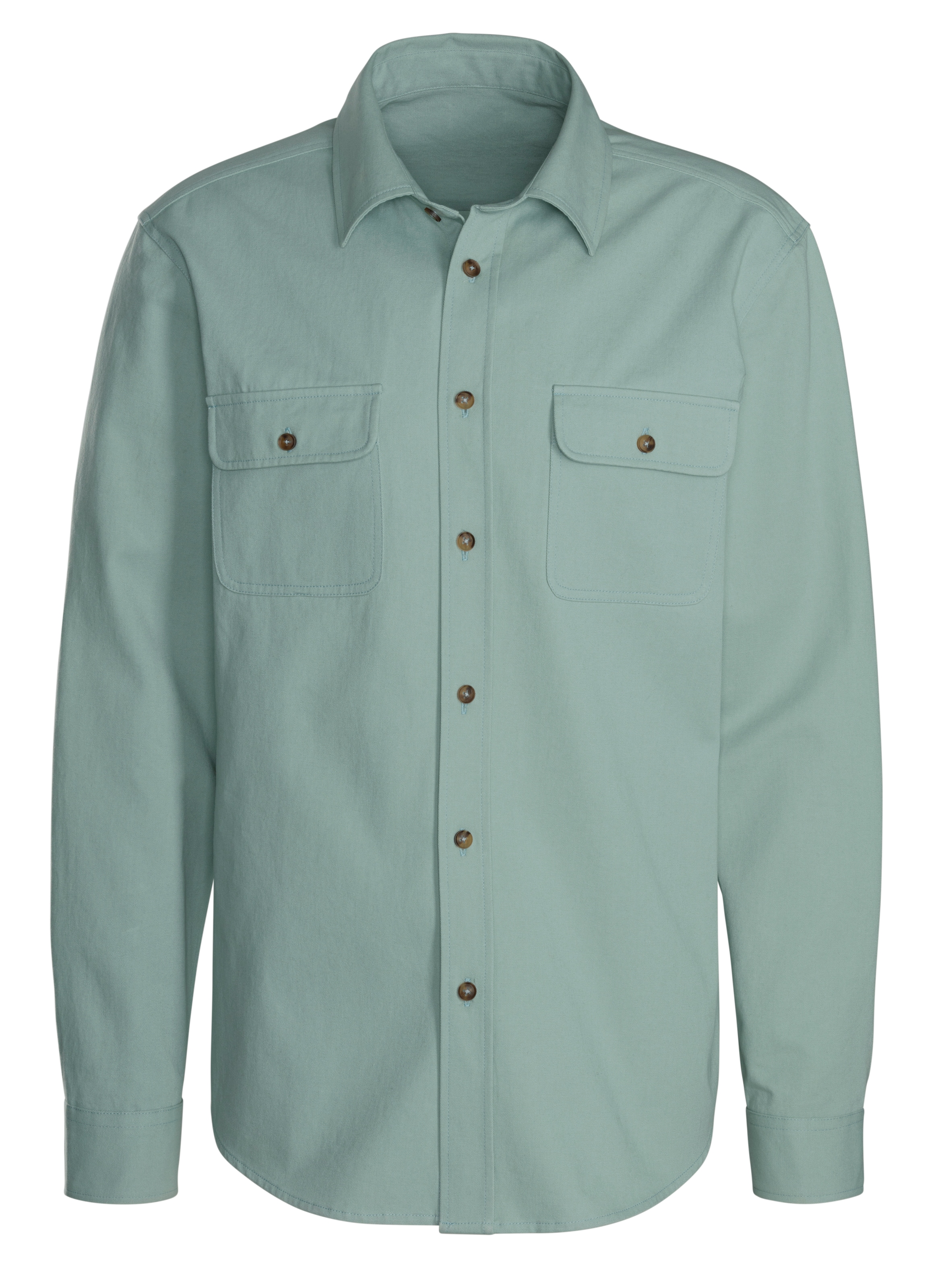 John Devin Langarmhemd », cooles Overshirt«, aus reiner Baumwolle, mit aufgesetzten Taschen