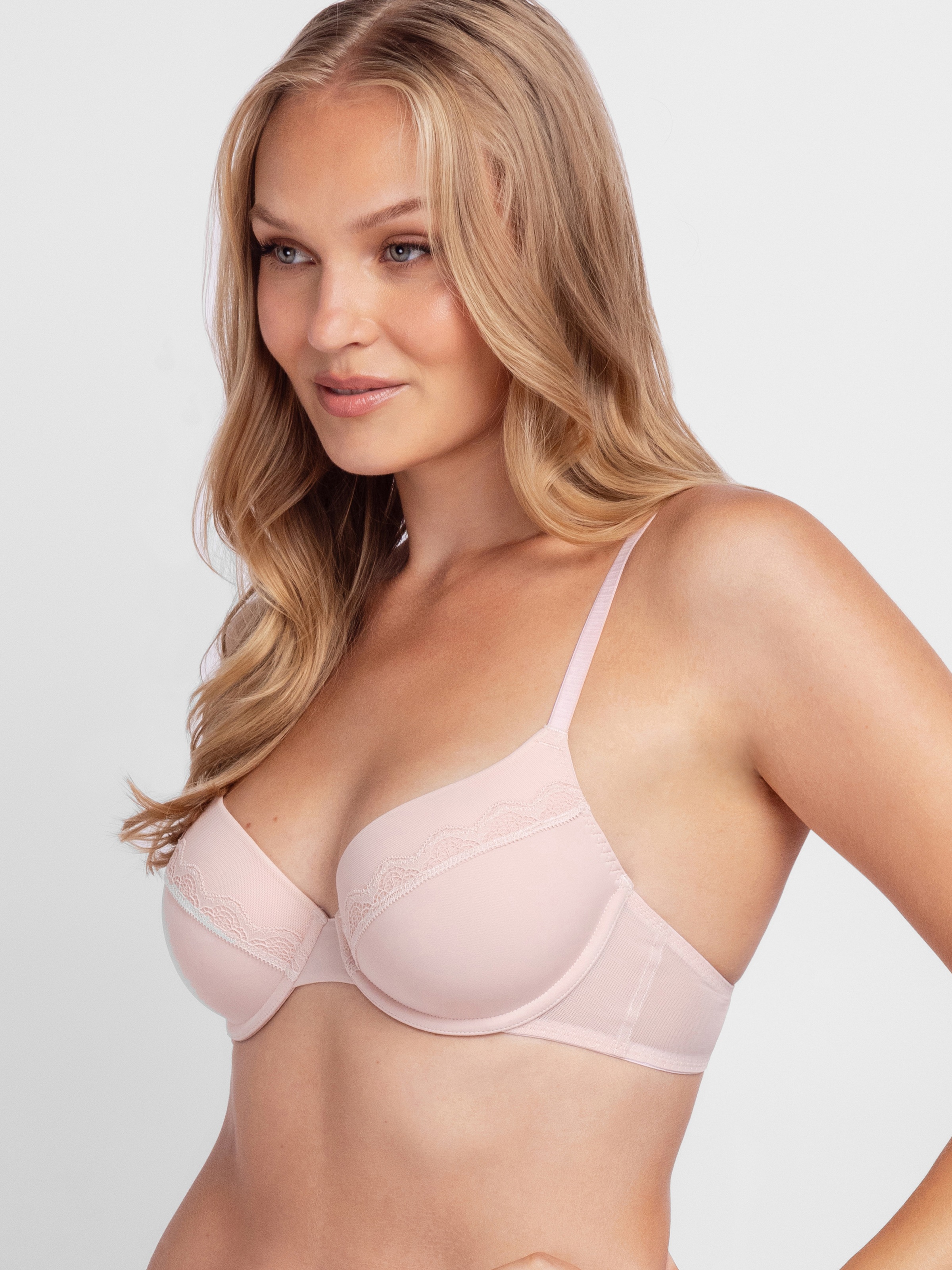 Dorina Bügel-BH »JANA 2PP (VALENTINE)« 2er Pack,  leicht gepolstert, vorgeformte Cups, Spitzendetails, elastisch