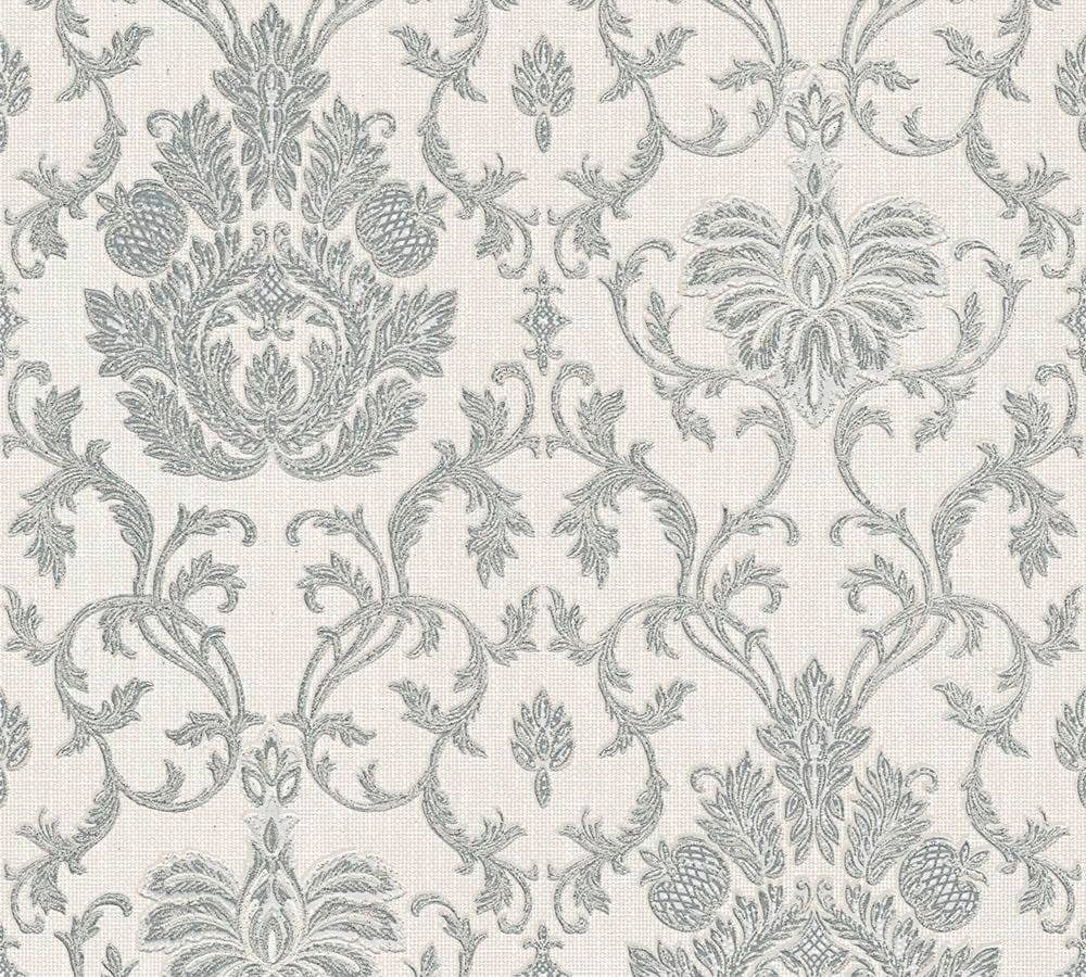 living walls Strukturtapete "Belle Epoque", ornamental-gemustert-floral-glänzend-metallic, Tapete Ornament Metallic Tape