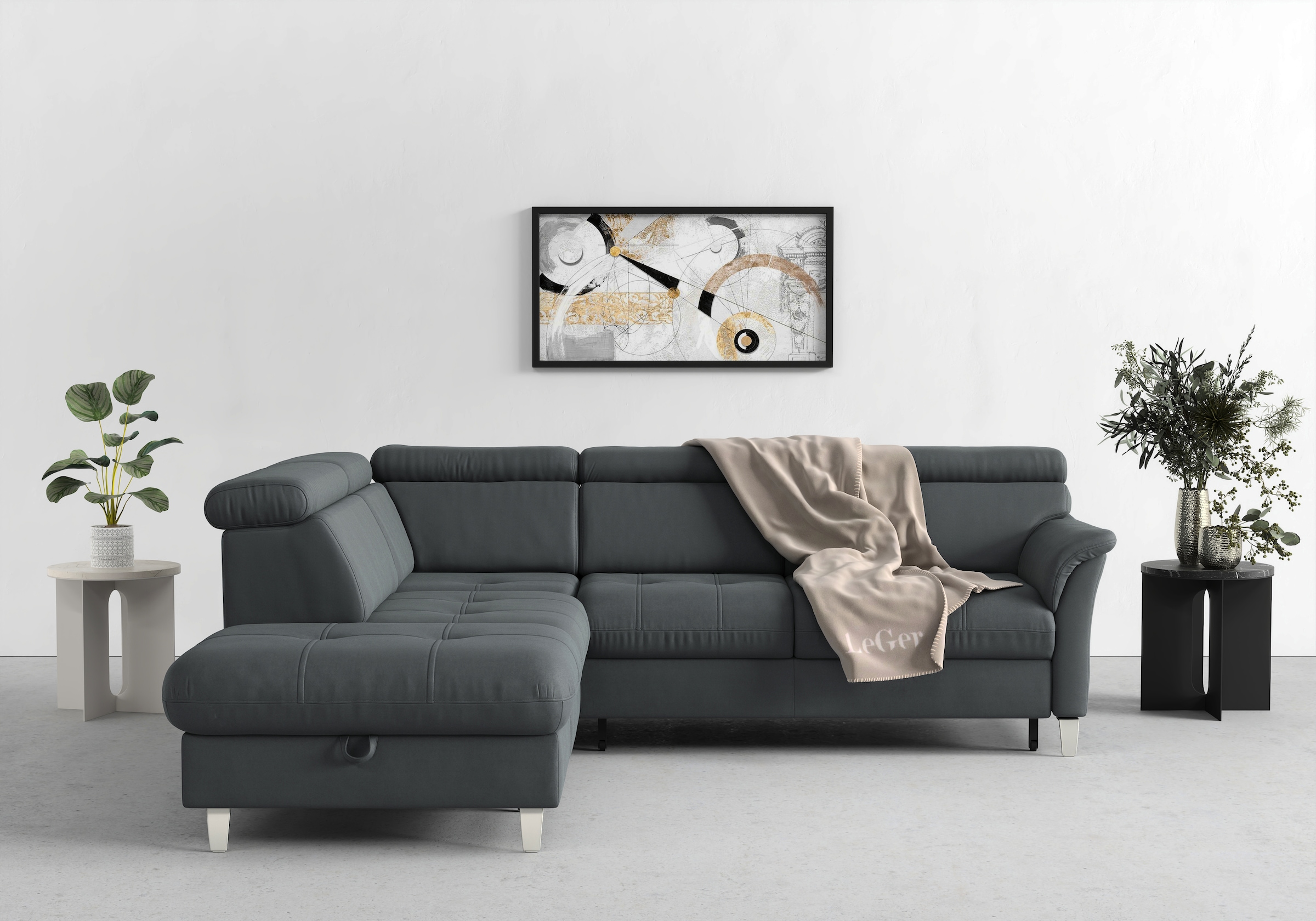 sit&more Ecksofa "Marano L-Form" inklusive Kopfteilverstellung, optional Schlaffunktion & Bettkasten