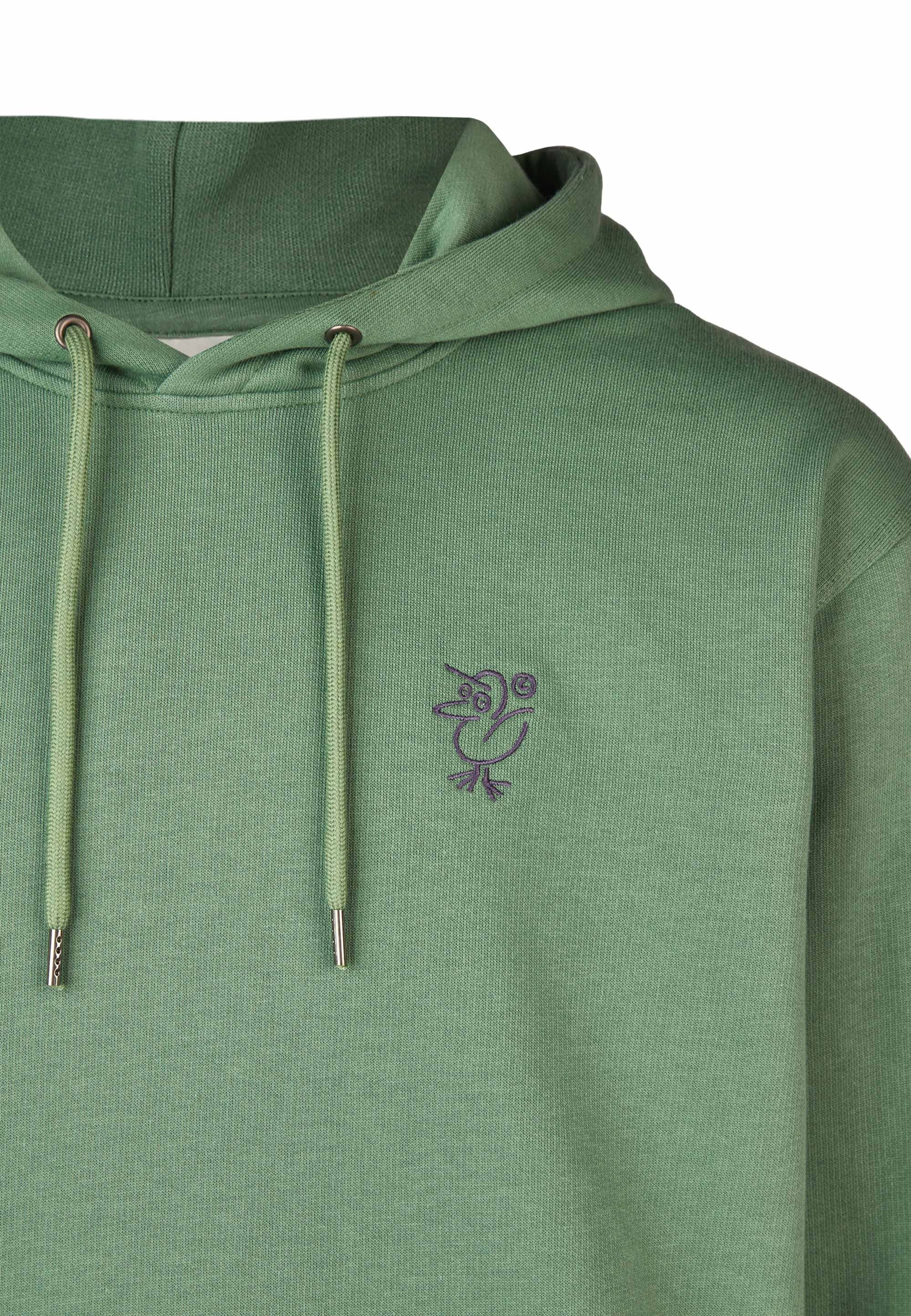 Cleptomanicx Kapuzensweatshirt »Sketch Gull«, mit toller Stickerei auf der Brust