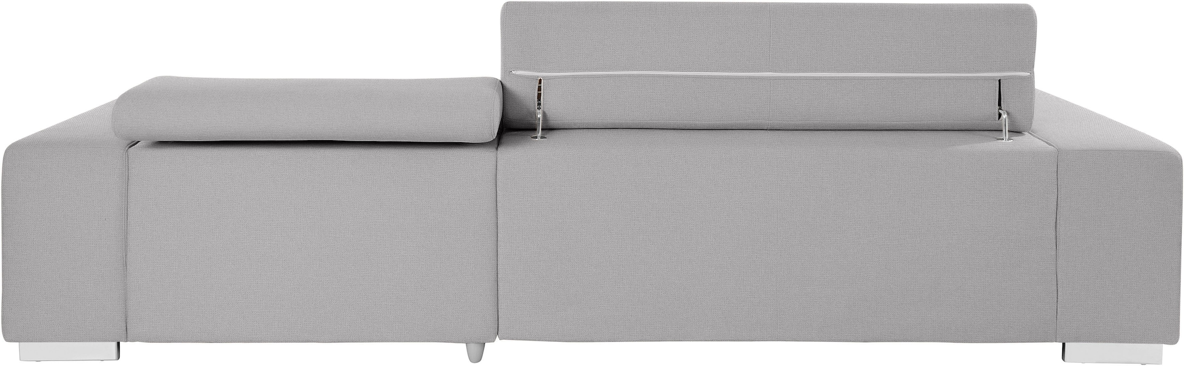COTTA Ecksofa »Orion L-Form«, mit Recamiere, inkl. verstellbaren Kopfstützen und 3 Kissen