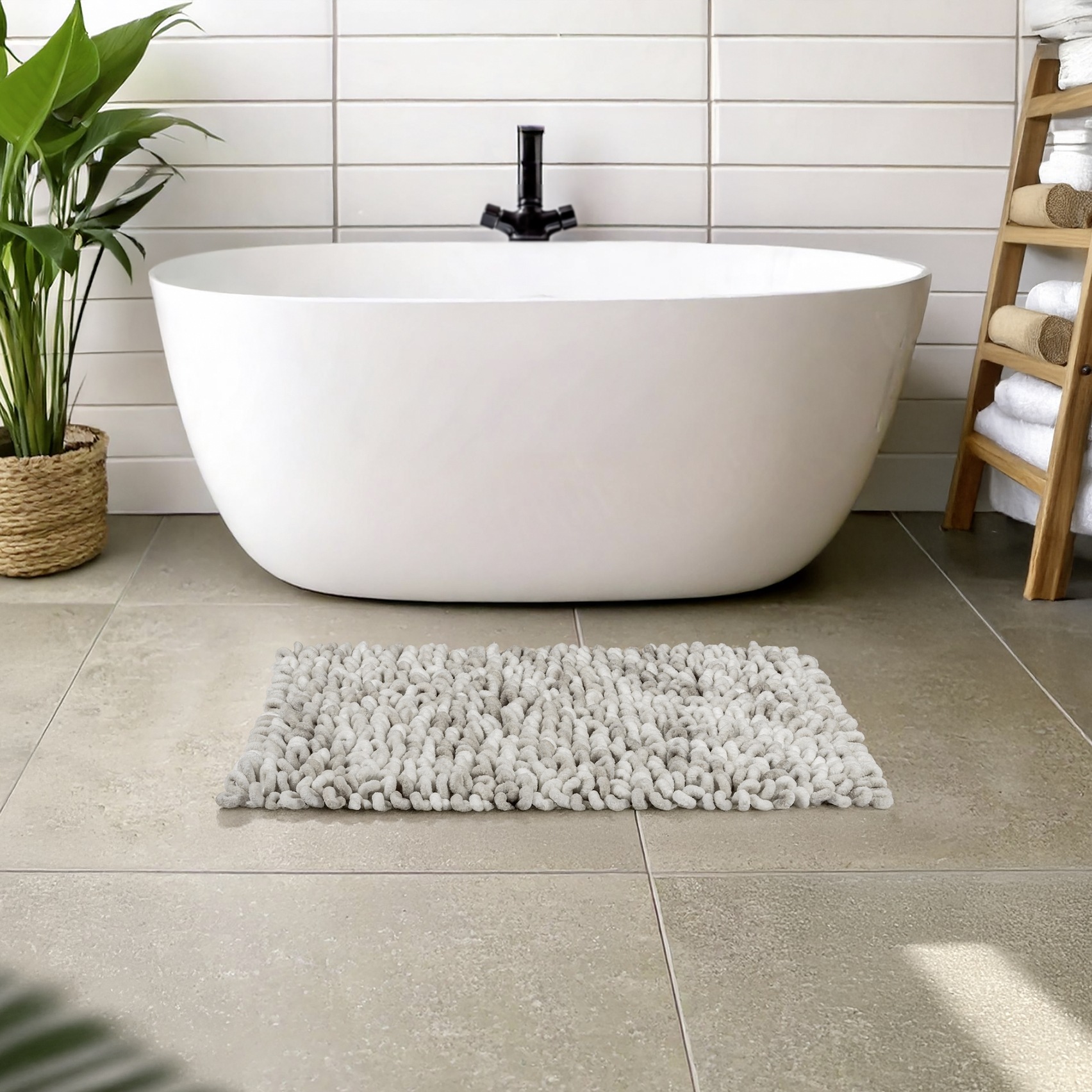 WENKO Badematte "Lerici" Höhe 60 mm rutschhemmend beschichtet günstig online kaufen