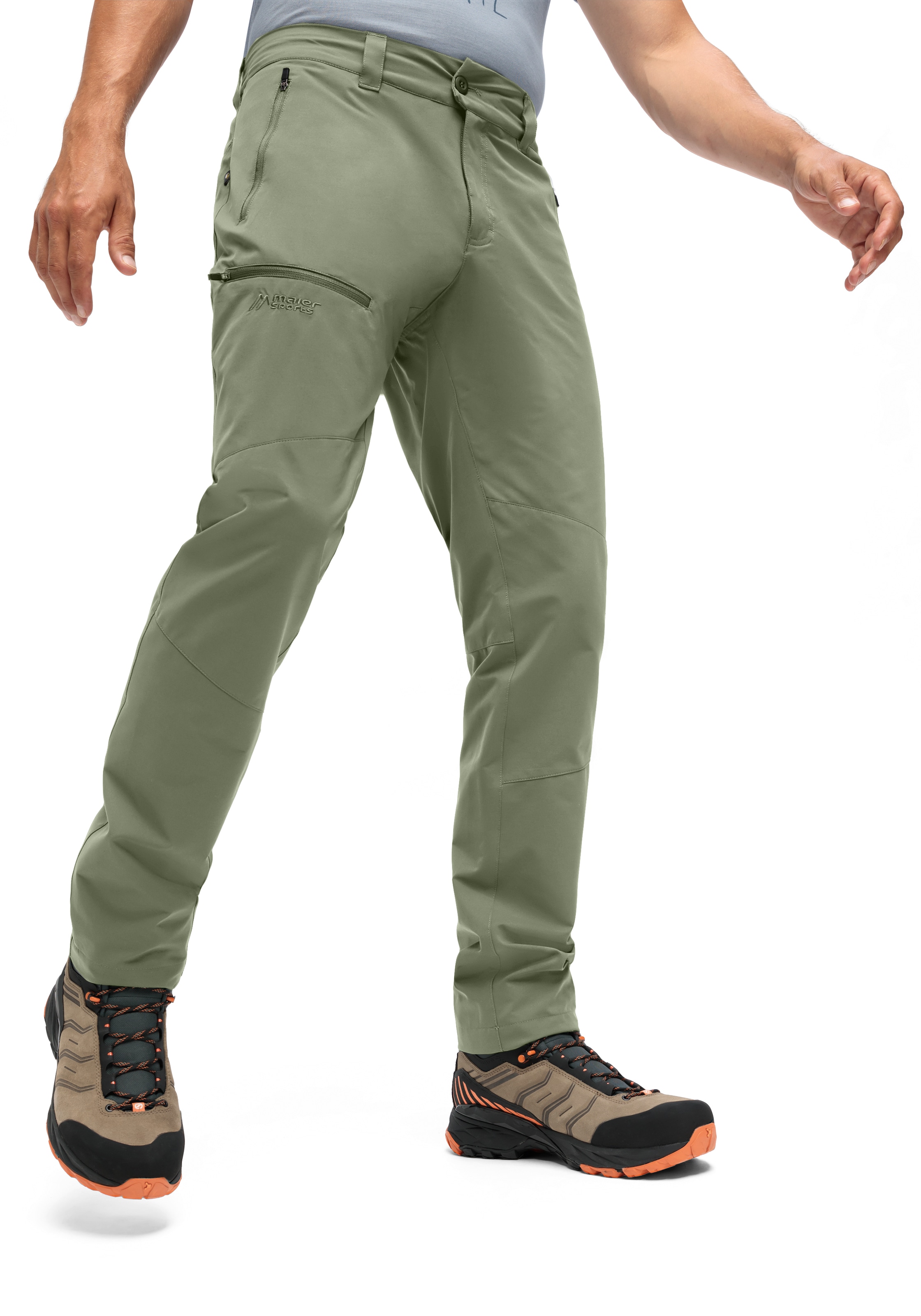 Maier Sports Outdoorhose »Nil Loop«, Herren Wanderhose, Funktionshose mit Taschen + Gürtel, Regular Fit