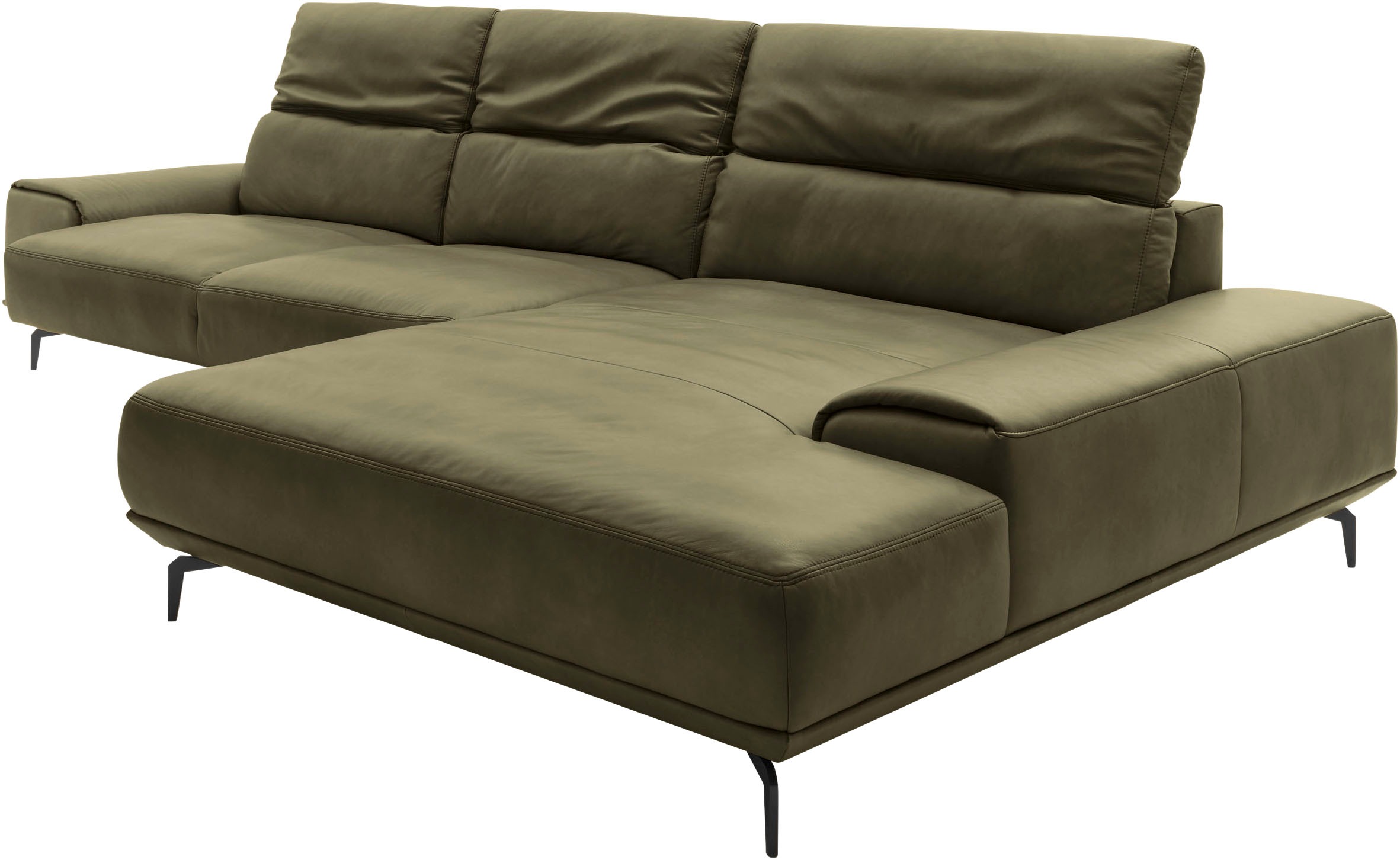 Musterring Wohnlandschaft »MR 2490«, Fuß schwarz, Sitzhöhe 48cm, wahlweise mit Funktionen, Maße 342x207 cm