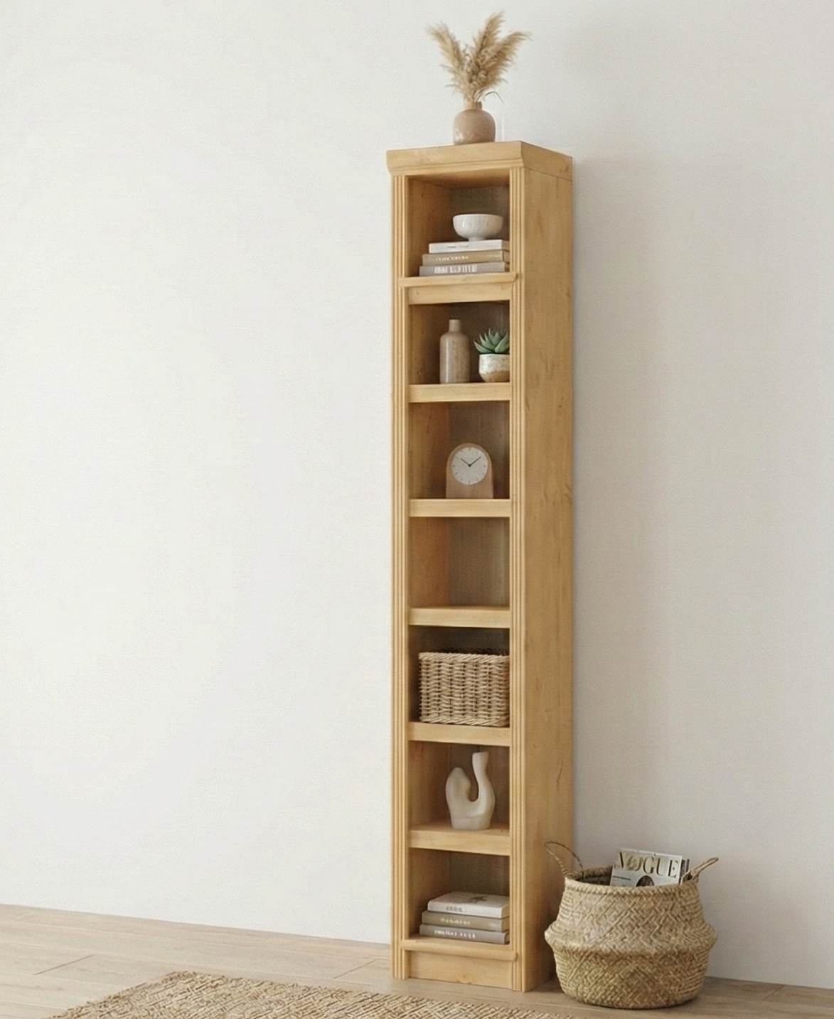 OTTO home Bücherregal "Soeren Regal B/T/H: 40/29/220 cm" Kiefer FSC-zertifiziert, 7 Fächer und 6 Einlegeböden