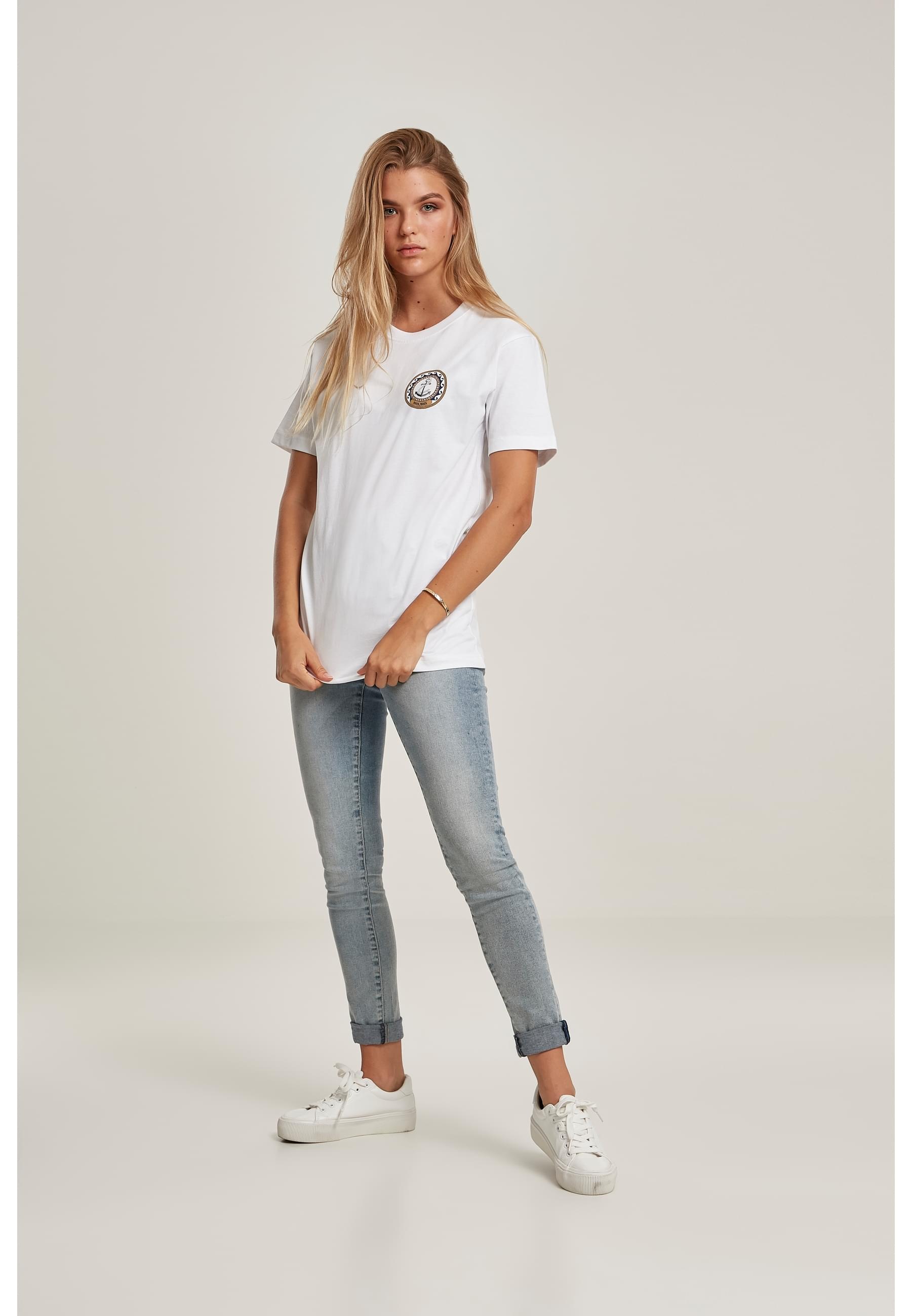 MisterTee Kurzarmshirt »MisterTee Damen Ladies Moin Moin Tee«, (1 tlg.)