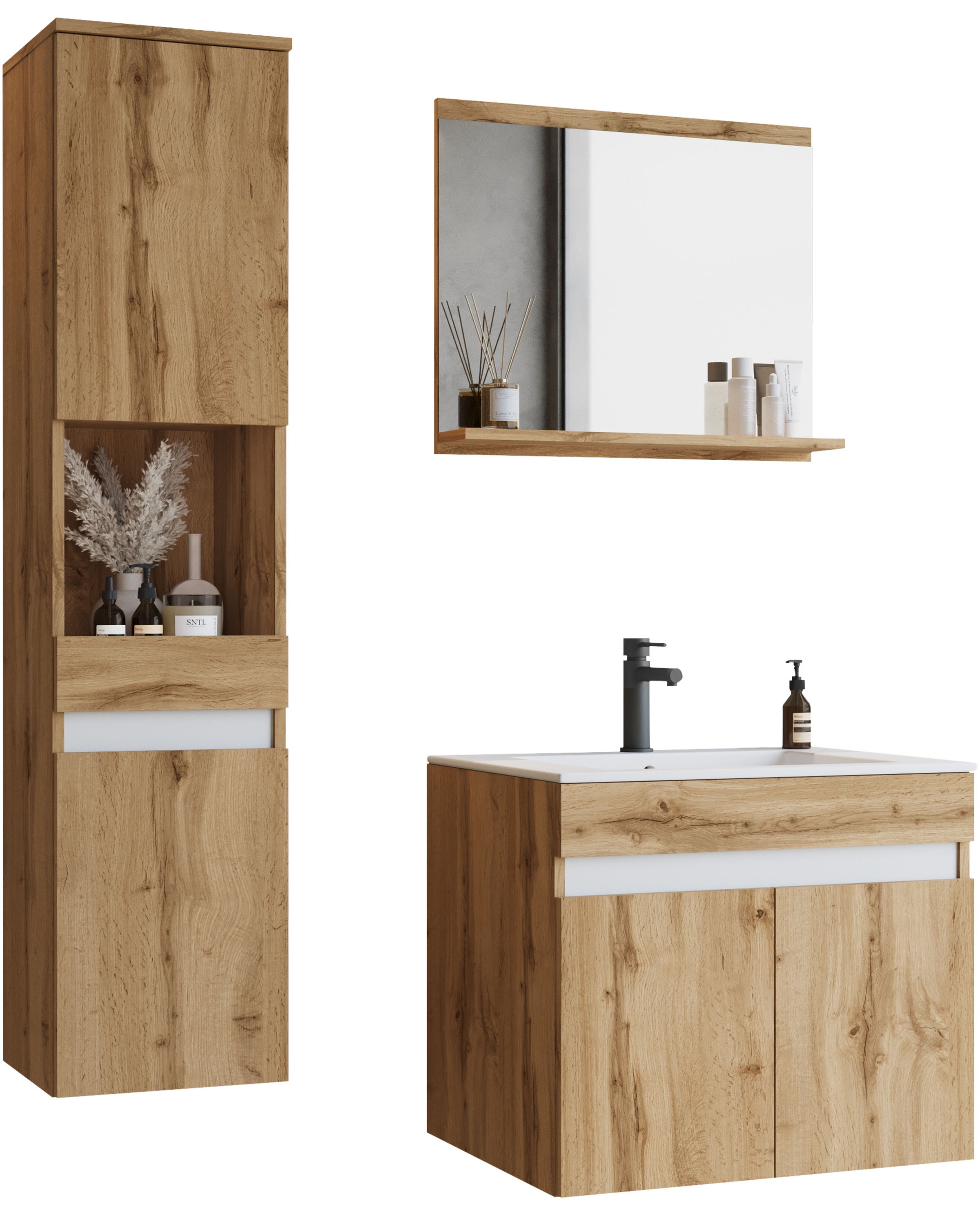 welltime Badmöbel-Set "COIN" Set, 3 Stk. tlg. günstig online kaufen