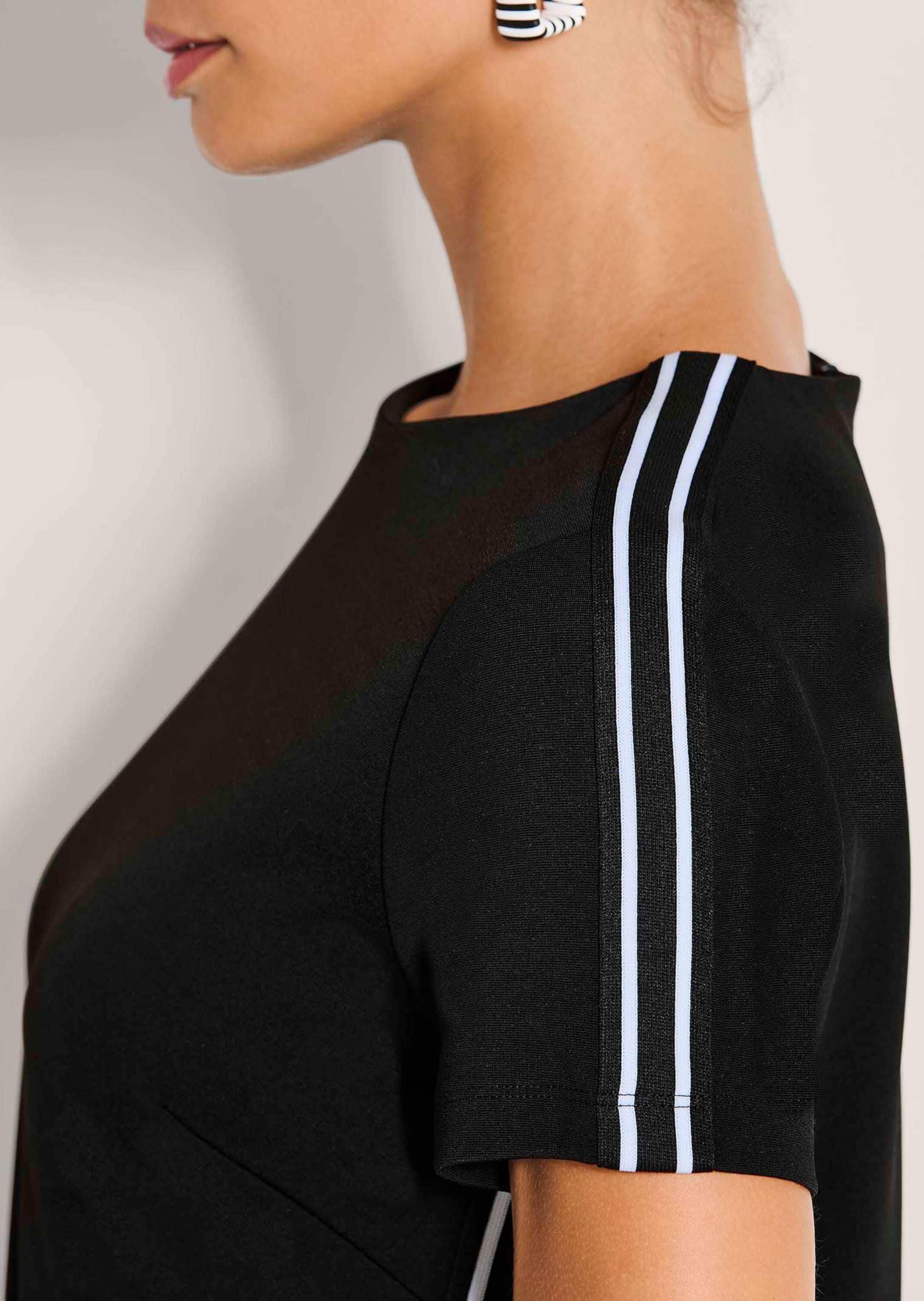 MADELEINE Midikleid »Jerseykleid Viskosekleid mit Kontraststreifen«