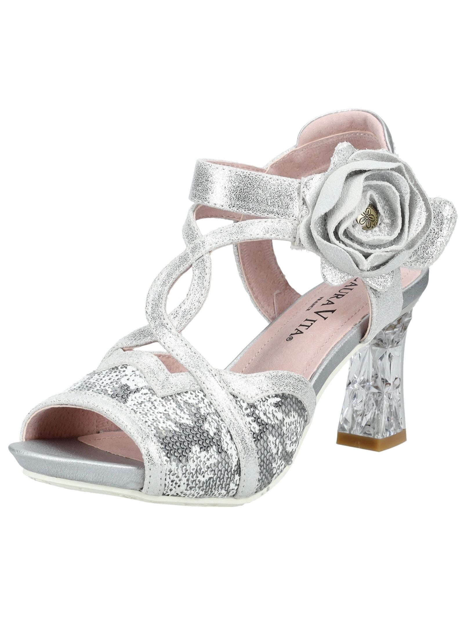 LAURA VITA High-Heel-Sandalette "LAURA VITA Sandalen Leder/Textil" günstig online kaufen