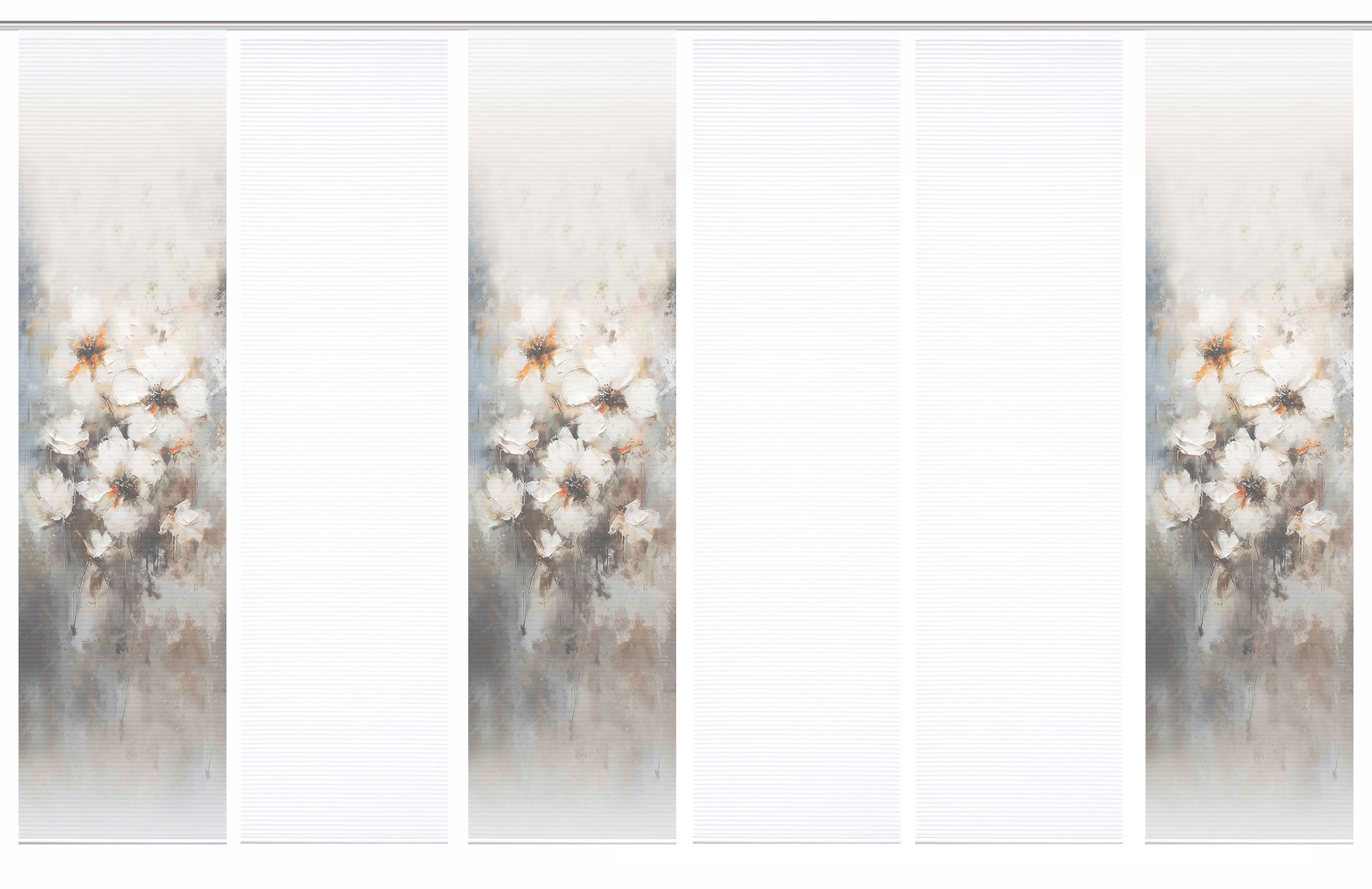 HOME in green Schiebegardine »ARISTEA« Paneelwagen 6 Stk. tlg. Bambusoptik, SET, recycelt, Digitaldruck