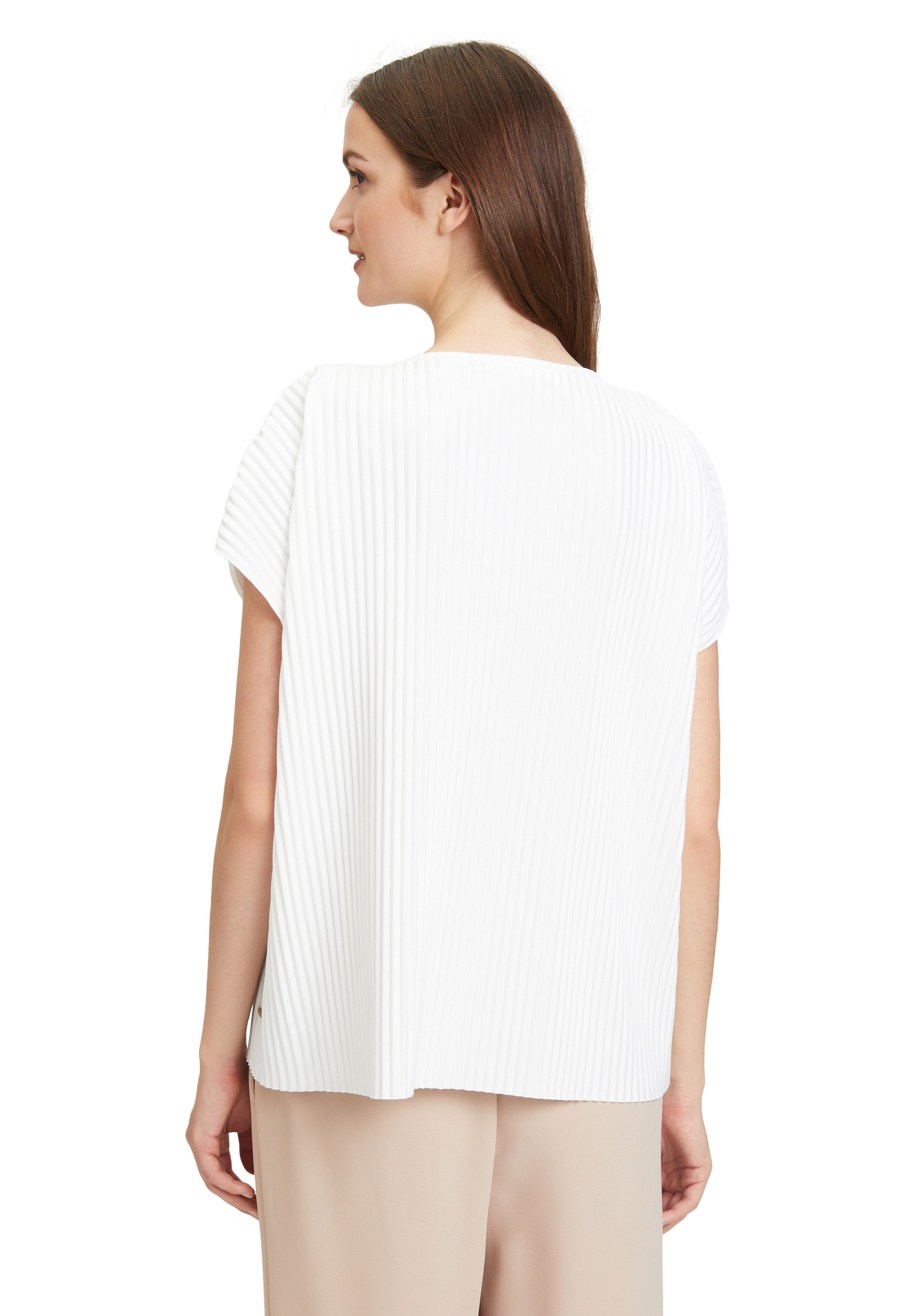 Betty&Co Kurzarmshirt »Betty & Co Damen Kurzarm-Shirt mit Plissee«, (1 tlg.), Plissee