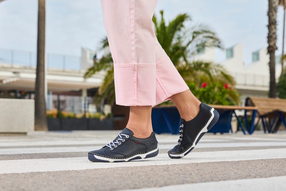 Thumbnail - Rieker Sneaker Halbschuh, Freizeitschuh, Schnürschuh mit Rahmennaht