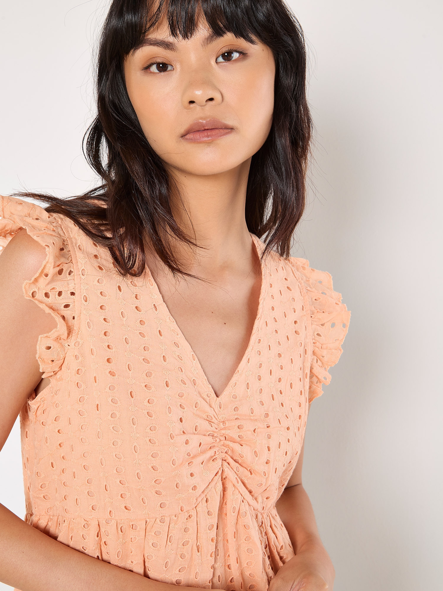 Apricot Blusentop »Broderie Top« mit Rüschen