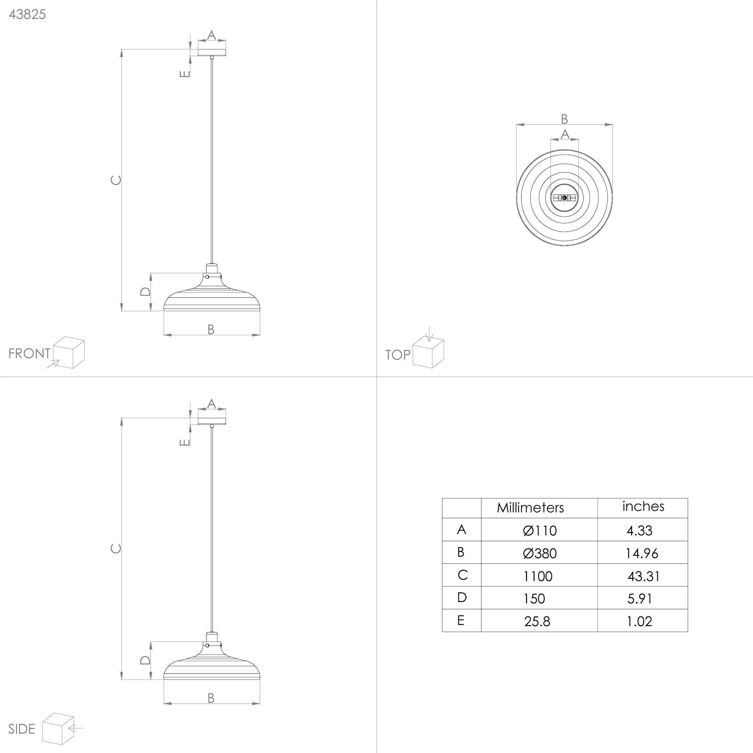 EGLO Hängeleuchte »Matlock Hängelampe, Esszimmerlampe, Industrial, Metall, E27, Lampe« E27 1 Stk. EGLO Hängeleuchte Matlock grau, schwarz 1X40W H:110 Ø 38 cm