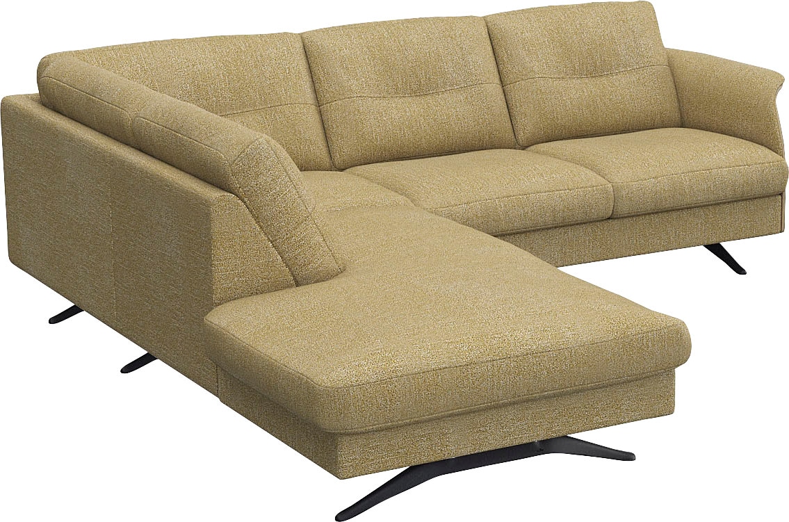 FLEXLUX Ecksofa »Glow, super bequem durch hochwertigem Sitzaufbau mit Federkern, L-Form«, Modernes skandinavisches Design