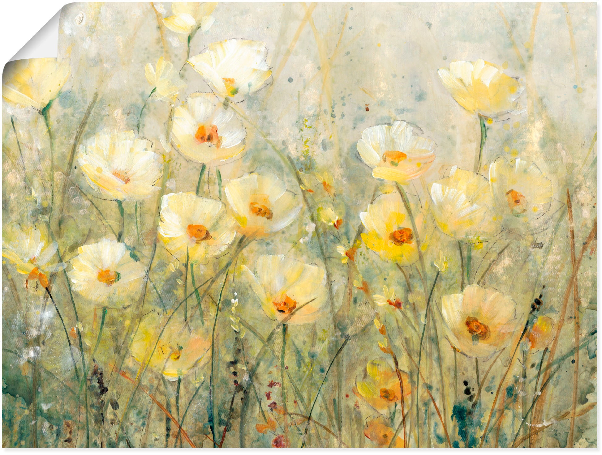 Artland "Sommer in voller Blüte I" Blumenwiese 1 Stk. tlg. als Alubild, Leinwandbild, Poster in verschied. Größen
