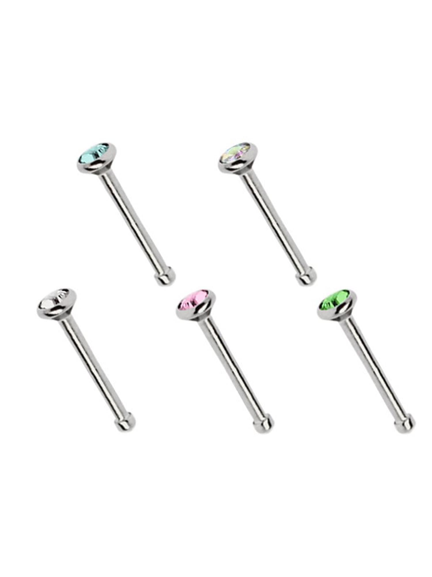 Nasenpiercing »Piercing  Piercing Nasenpiercing«, Titan Piercing 5 bunte Nasenstecker...