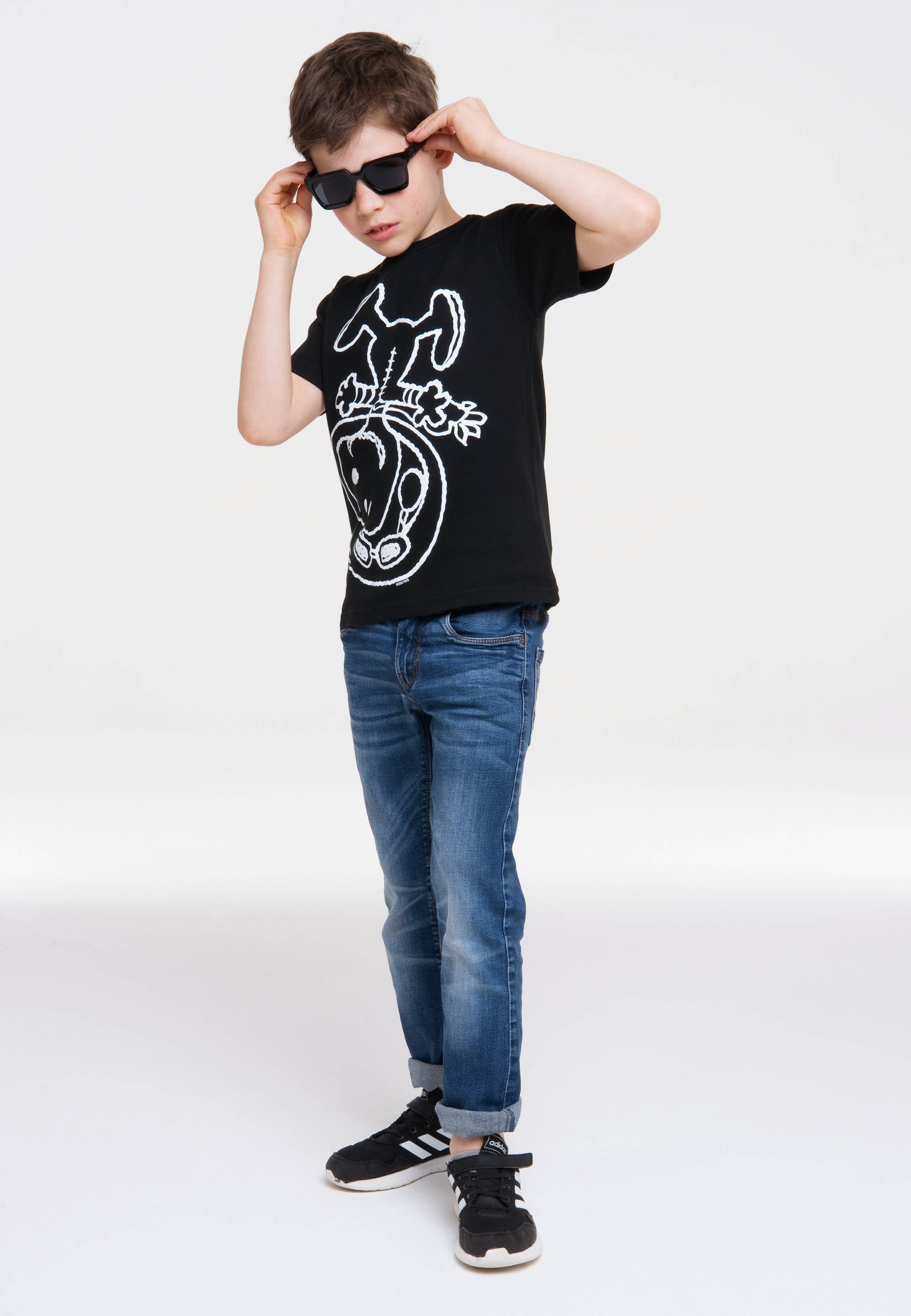 LOGOSHIRT T-Shirt »Snoopy-Astronaut«, mit lizenziertem Originaldesign