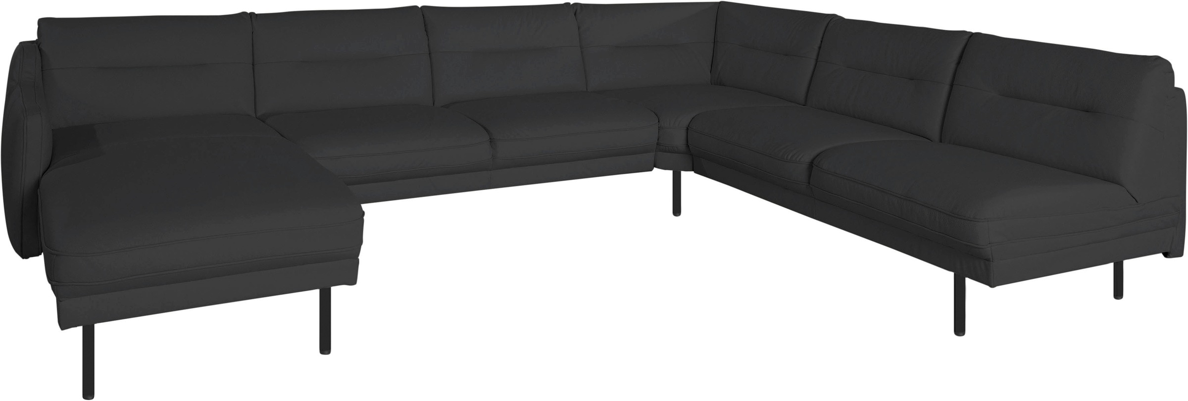 Home affaire Wohnlandschaft "Nordfyn U-Form" edles Design in 3 Bezugsqualit günstig online kaufen