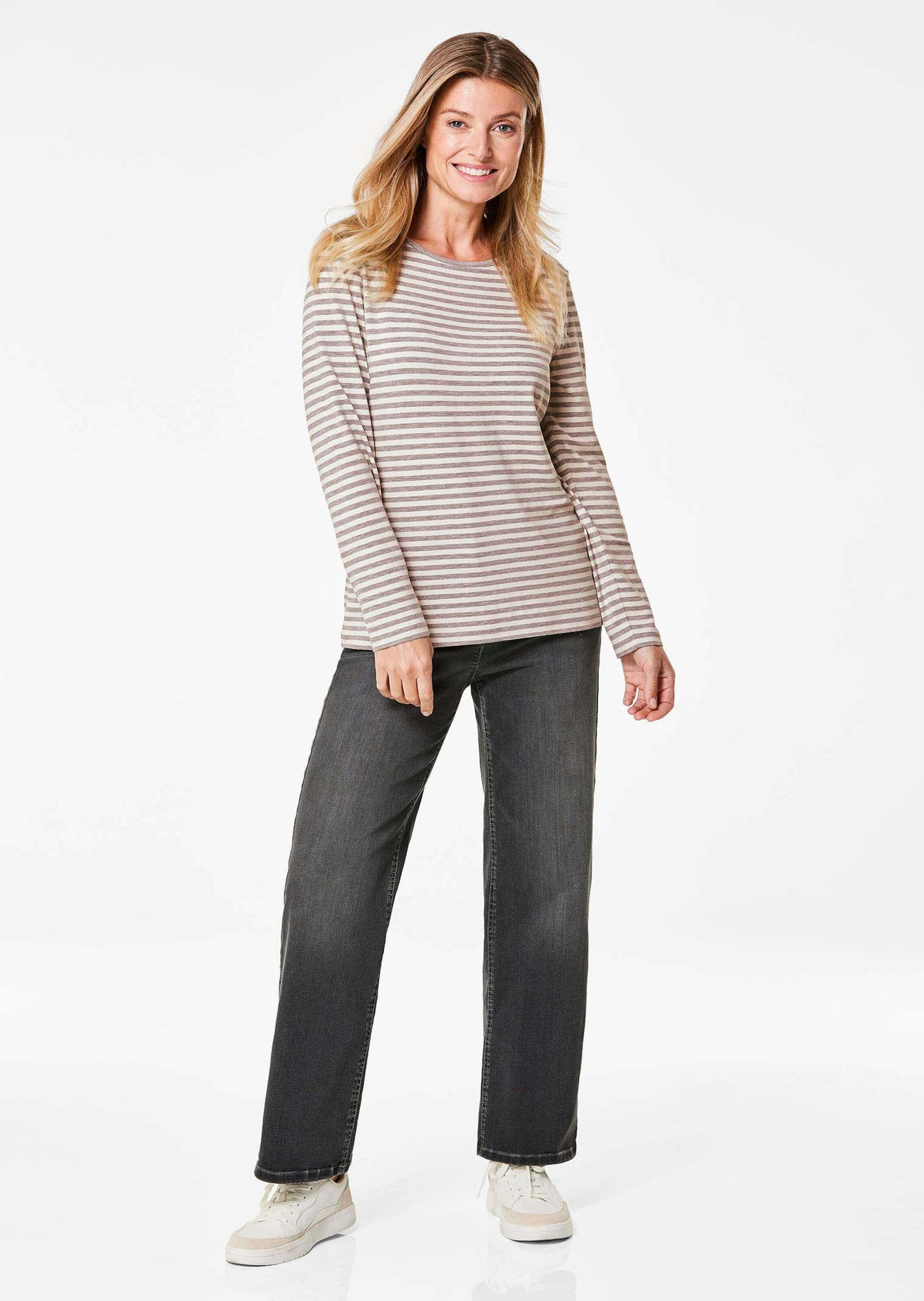 GOLDNER Longpullover »Ringelshirt mit U-Boot-Ausschnitt«