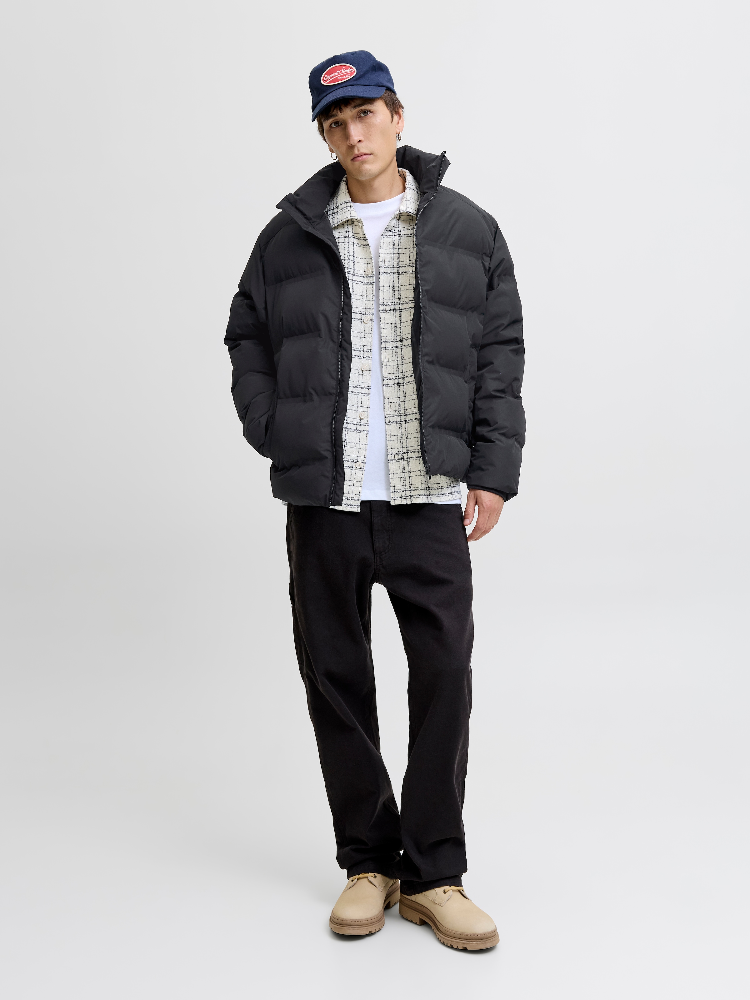 Jack & Jones Steppjacke »JJESOHO PUFFER COLLAR SN«, ohne Kapuze