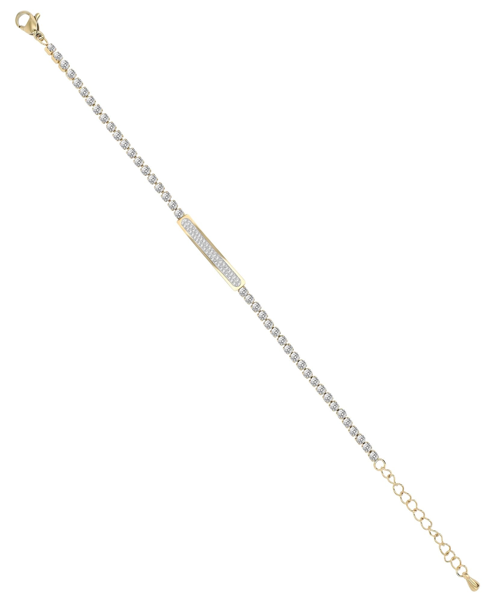 Adelia´s Armband »Armband aus Edelstahl mit Strass Steinchen 16 cm« Perfekt als Geschenk zum einfach so