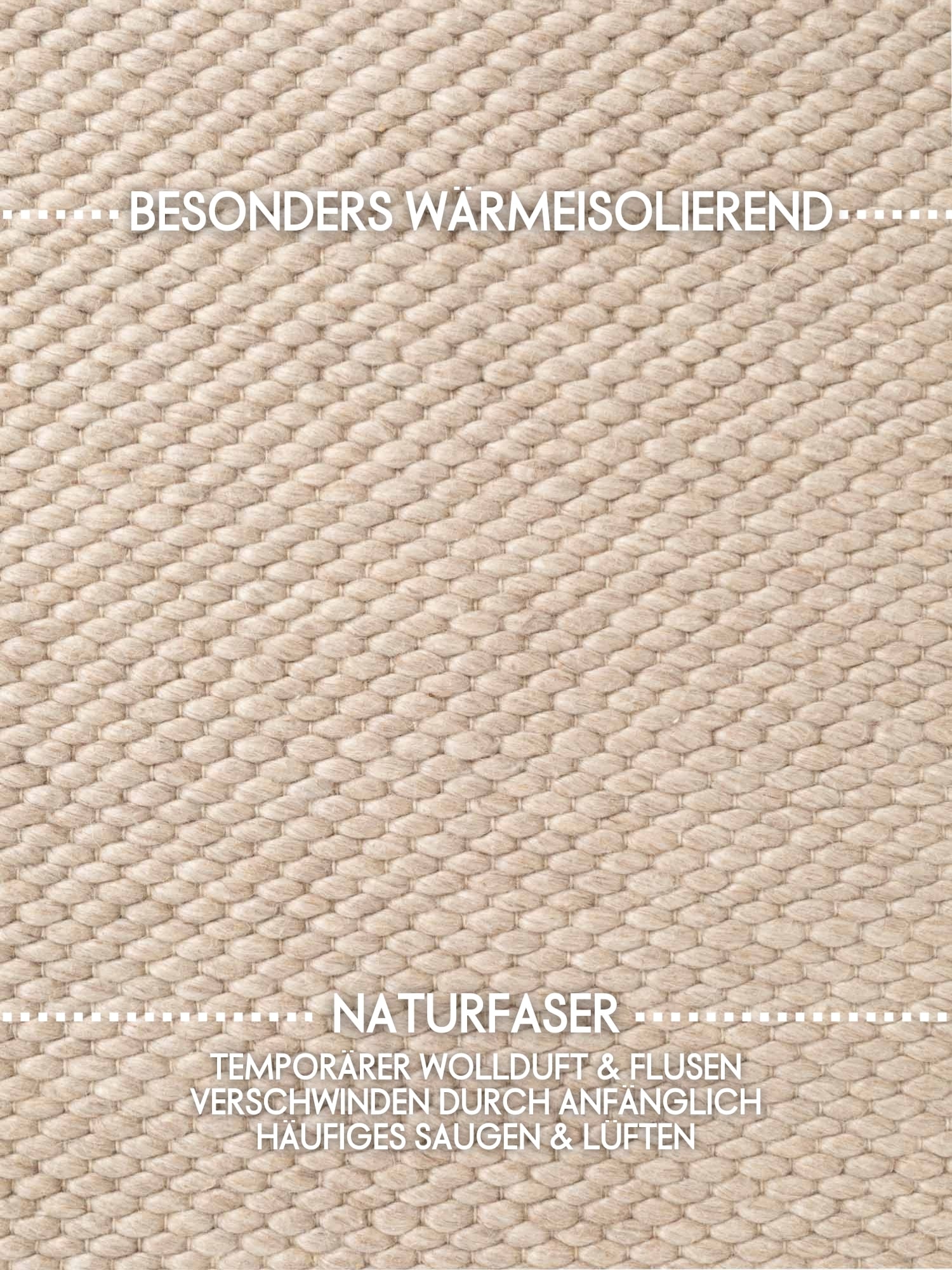 ELLE DECORATION »Beans« rund 10 mm Höhe Handweb Teppich Wolle, Rund, Perlenstruktur, Wohnzimmer, Schlafzimmer