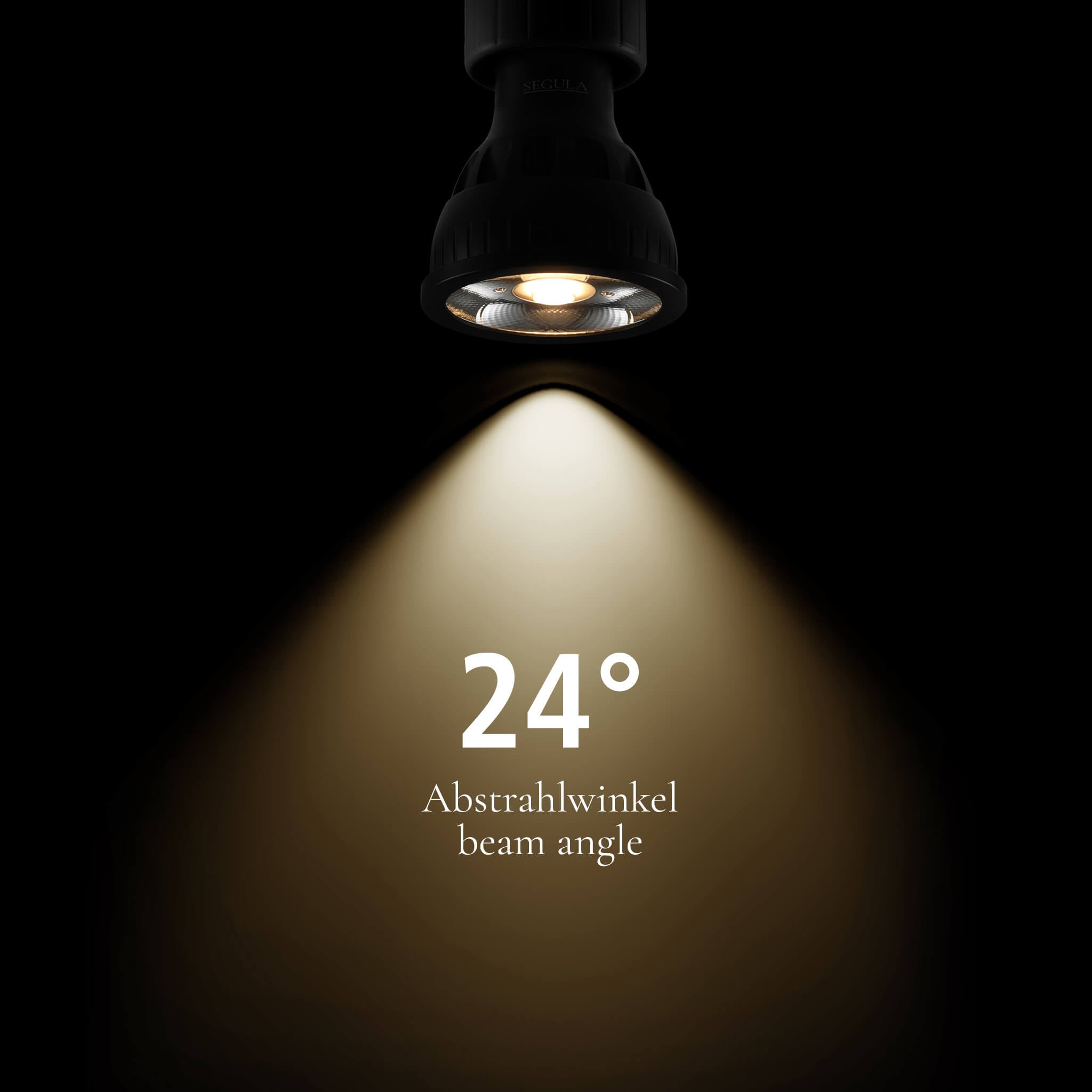 SEGULA LED-Leuchtmittel »GU10 Reflektor 24°« GU10 1 Stk. Warmweiß LED Reflektor 24° dimmbar GU10, 8W, 2700K, schwarz