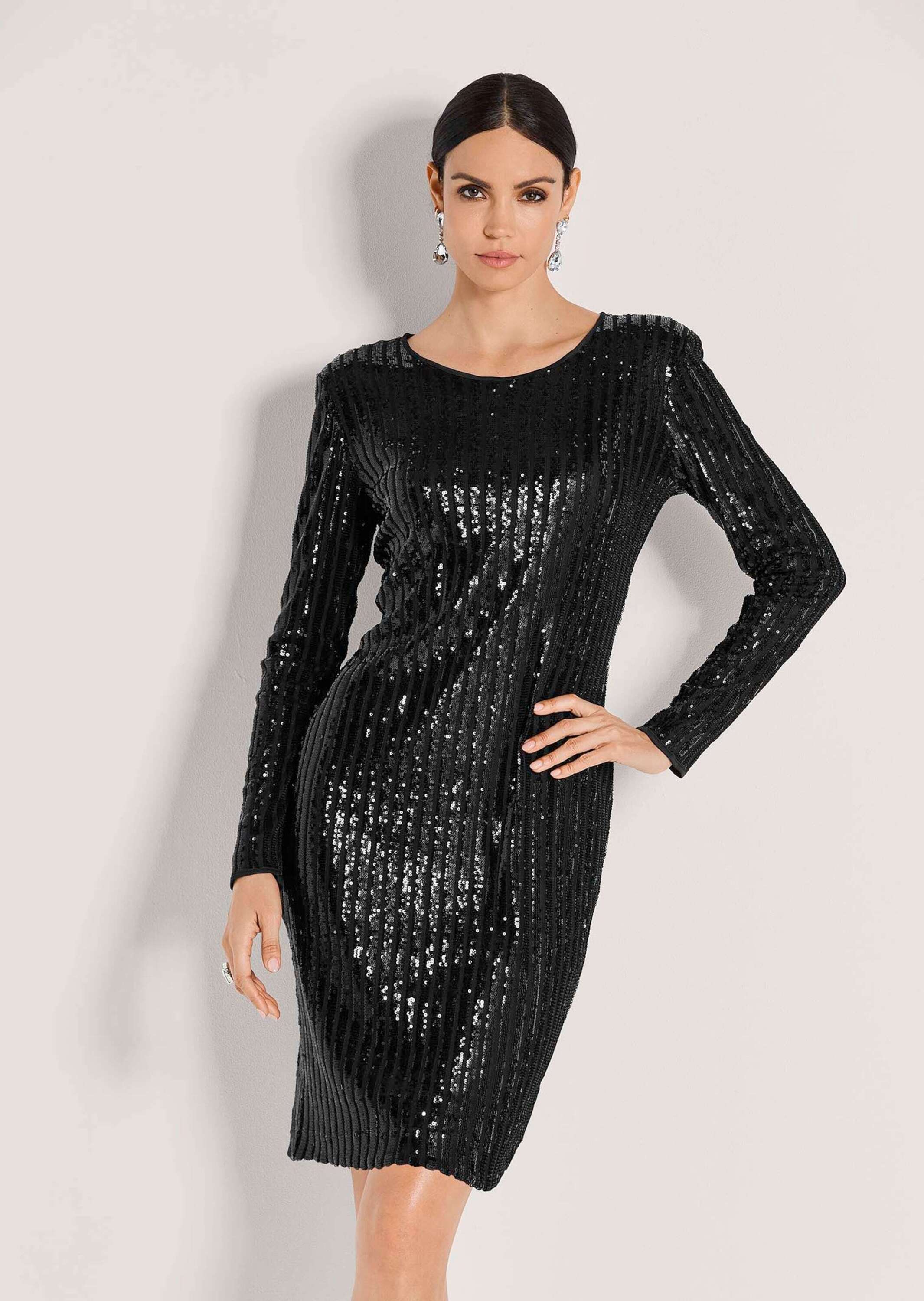 Thumbnail - MADELEINE Sommerkleid "Etuikleid Glamouröses Pailettenkleid mit Rundhalsausschnitt" Raffinierte Schnittführung