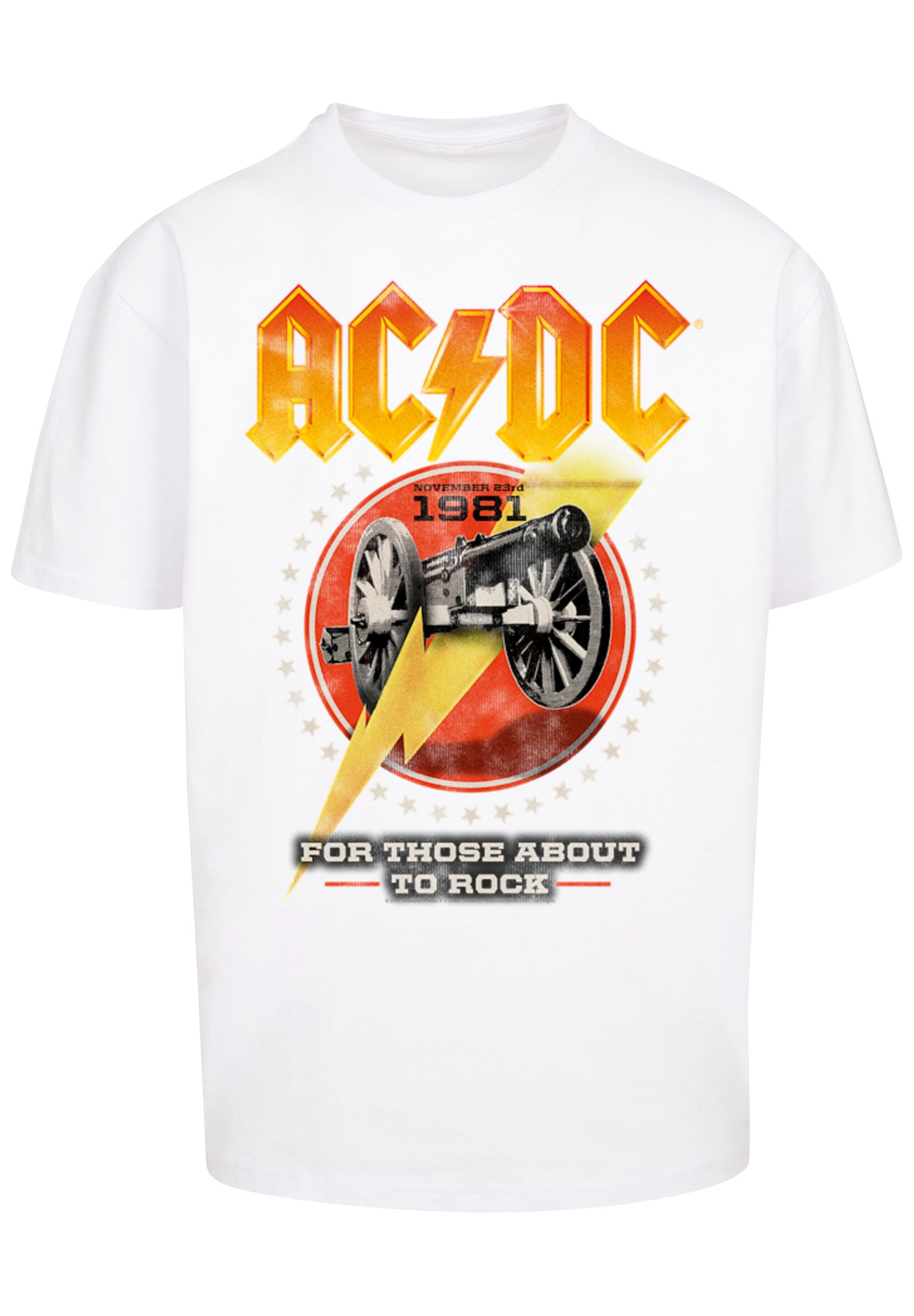 F4NT4STIC T-Shirt »ACDC Rock Band Shirt For Those About To Rock 1981«, Print