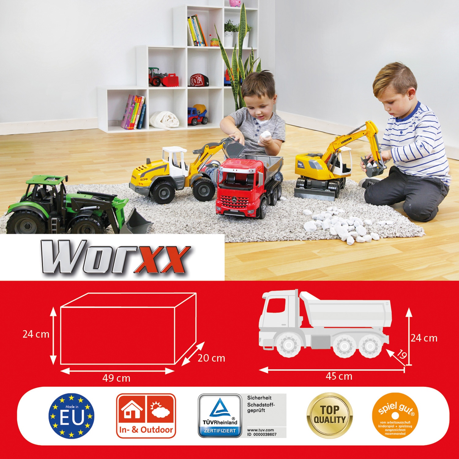 Lena® Spielzeug-LKW »Worxx, Mercedes-Benz Arocs«, Made in Europe