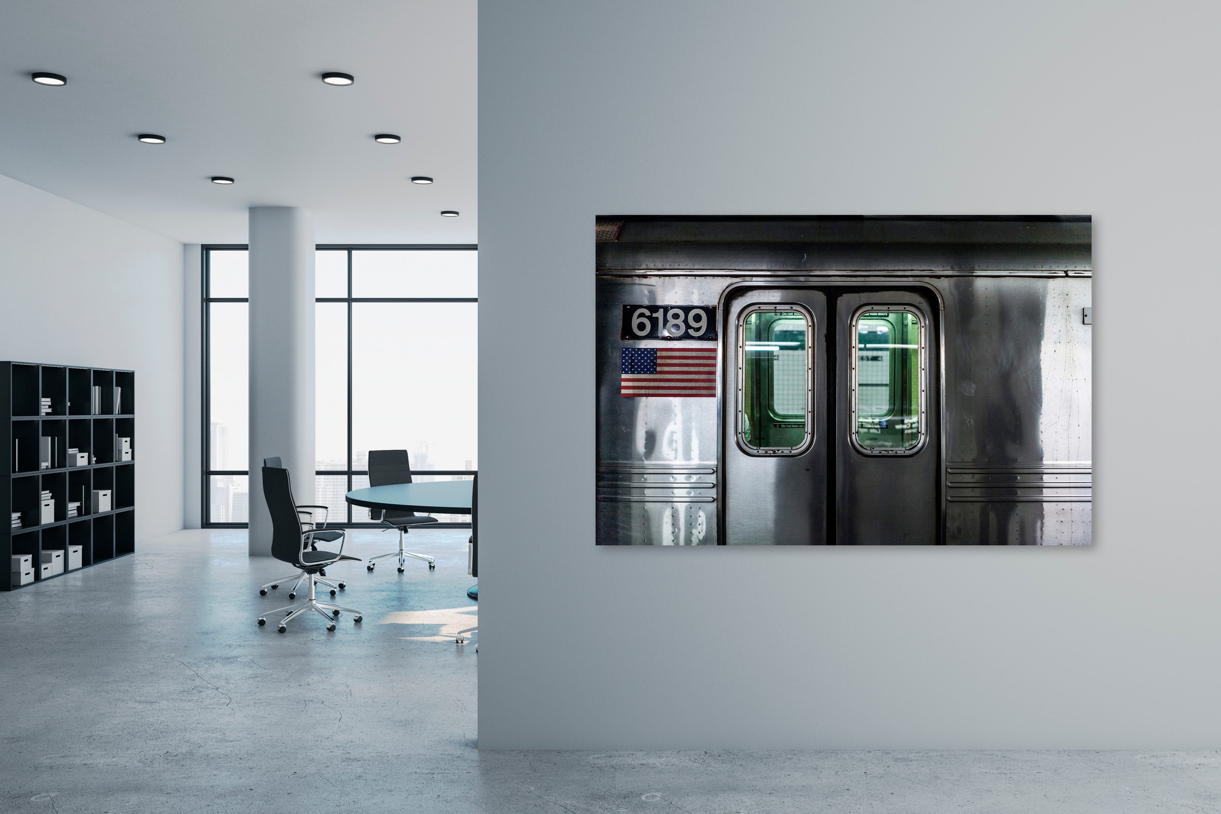 queence Leinwandbild "6189" Kunst  Modern  Zugbilder  Züge 1 Stk. tlg. Akus günstig online kaufen